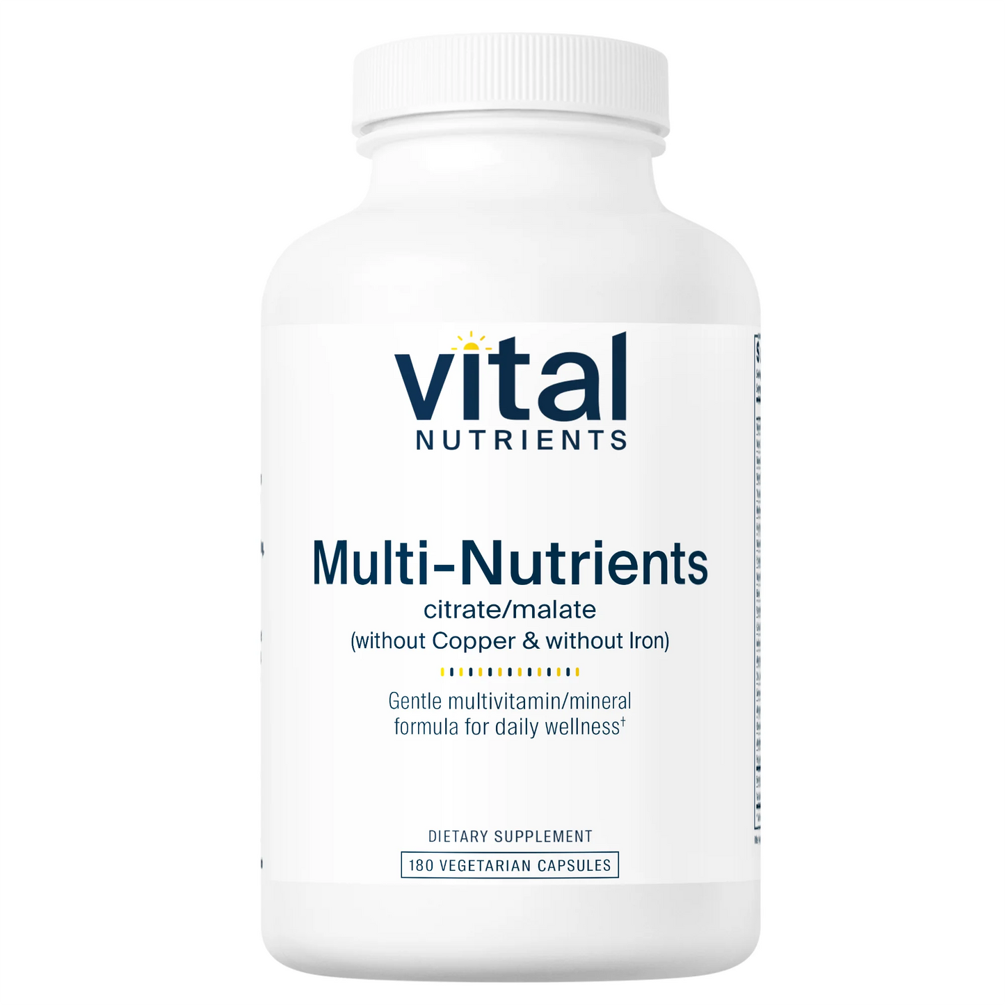 Multi-Nutrients 3 Citrate/Malate Formula (Without Copper & Without Iron)(Vital Nutrition)