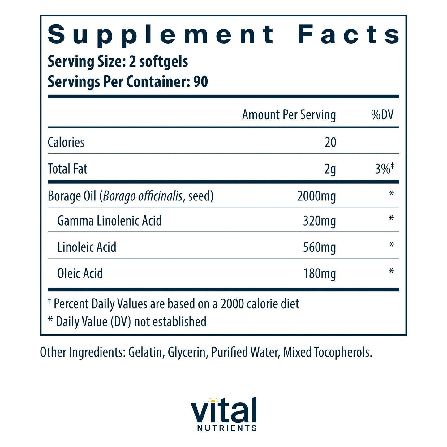 Borage Oil(Vital Nutrition) - HAPIVERI