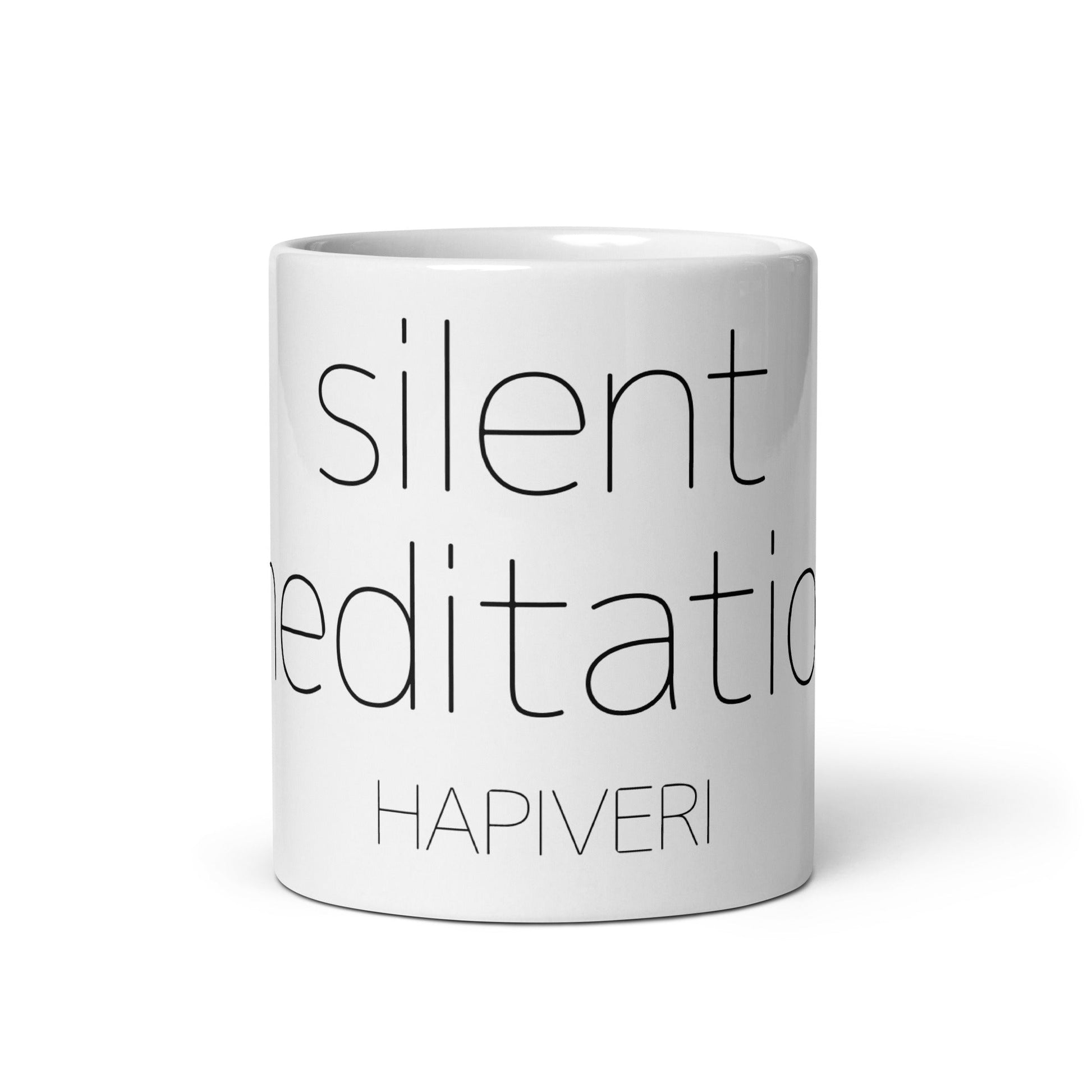 Silent Meditation マグカップ(白) - HAPIVERI