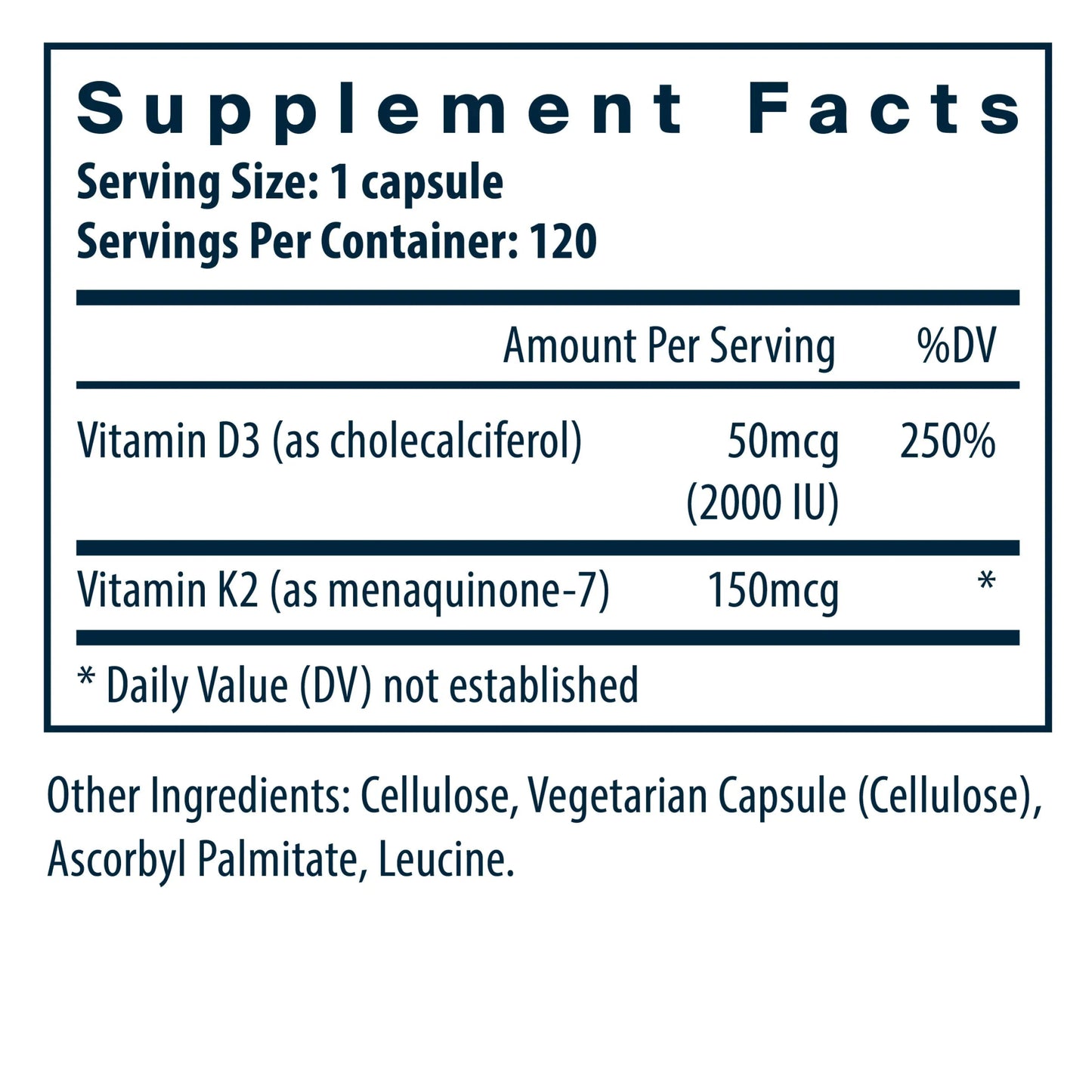 Vitamin D3 + K2(Vital Nutrition) - HAPIVERI