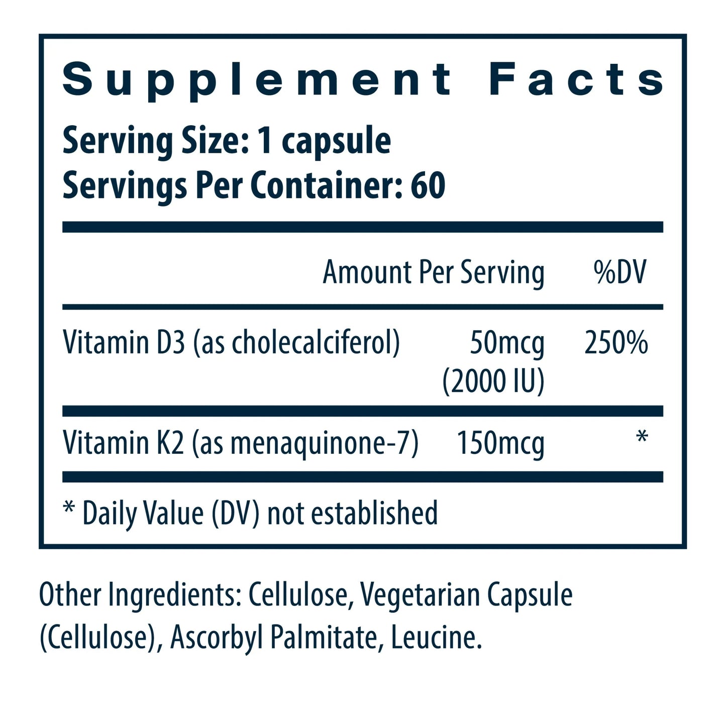 Vitamin D3 + K2(Vital Nutrition) - HAPIVERI