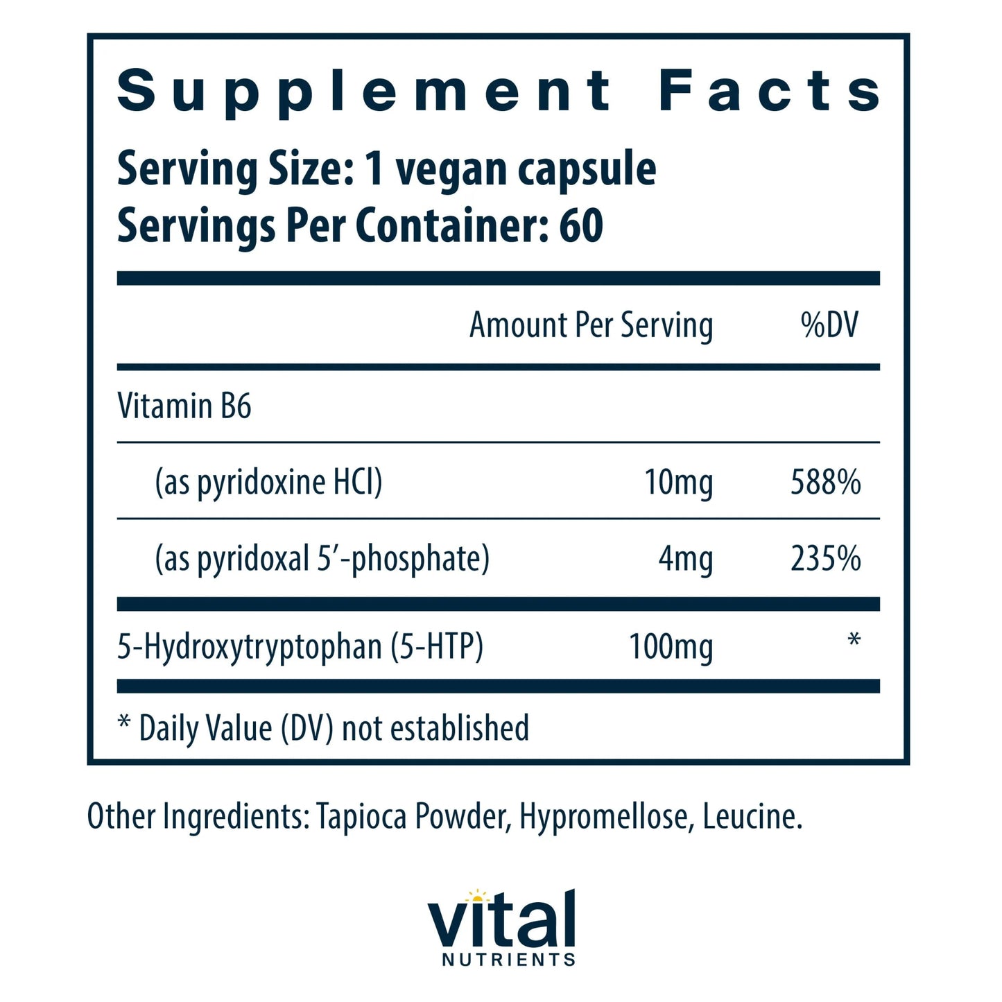 5HTP 100mg(Vital Nutrition) - HAPIVERI