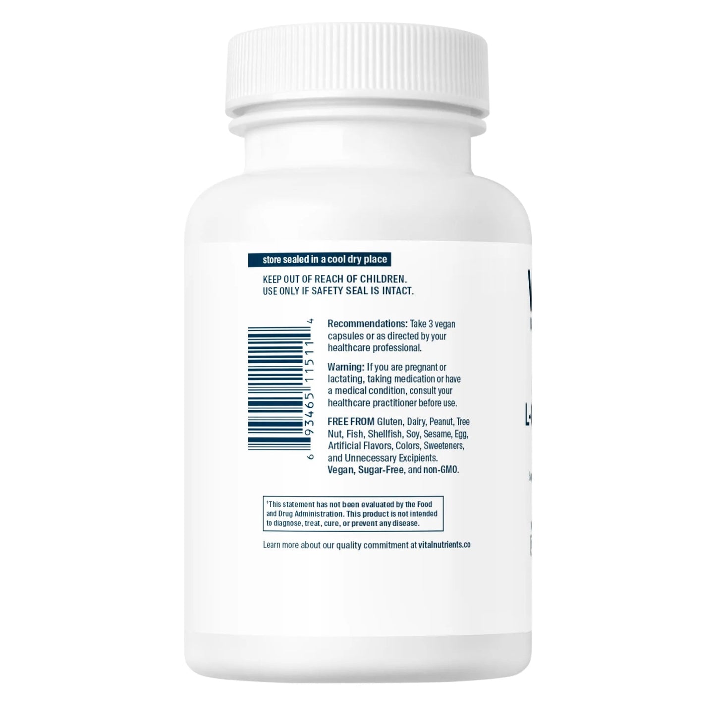 Acetyl L-Carnitine 500mg(Vital Nutrition) - HAPIVERI