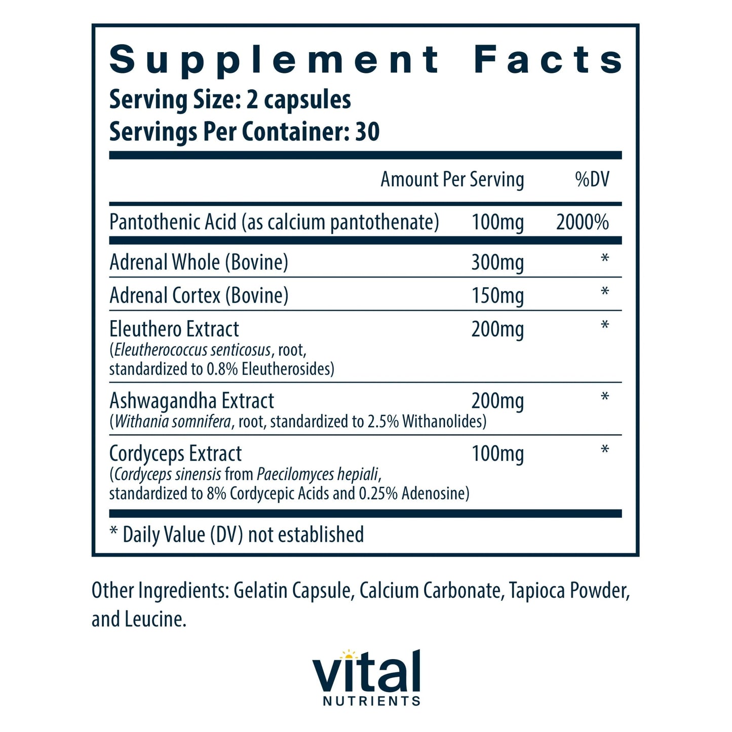 Adrenal Support (Vital Nutrition) - HAPIVERI
