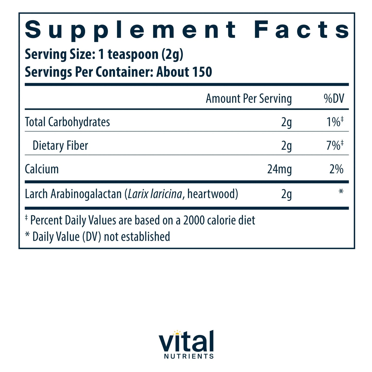 Arabinogalactan Powder(Vital Nutrition) - HAPIVERI