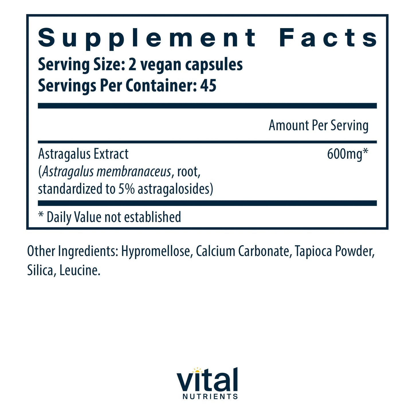 Astragalus Root Extract 300mg(Vital Nutrition) - HAPIVERI