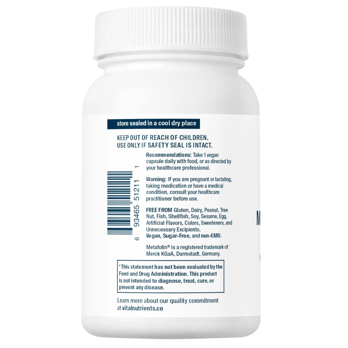 B-12/Methyl Folate 1000mcg/800mcg(Vital Nutrition) - HAPIVERI