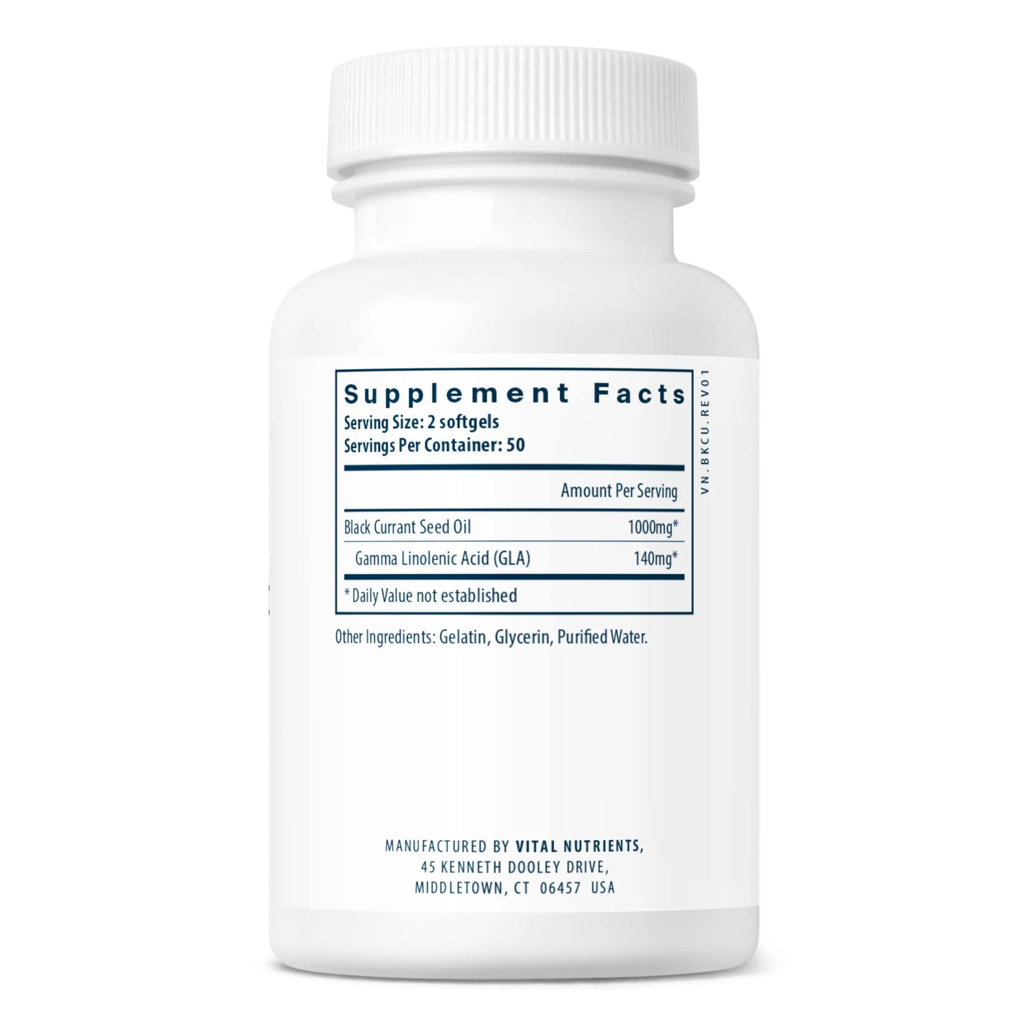 Black Currant Seed Oil 500mg-GLA 70mg(Vital Nutrition) - HAPIVERI