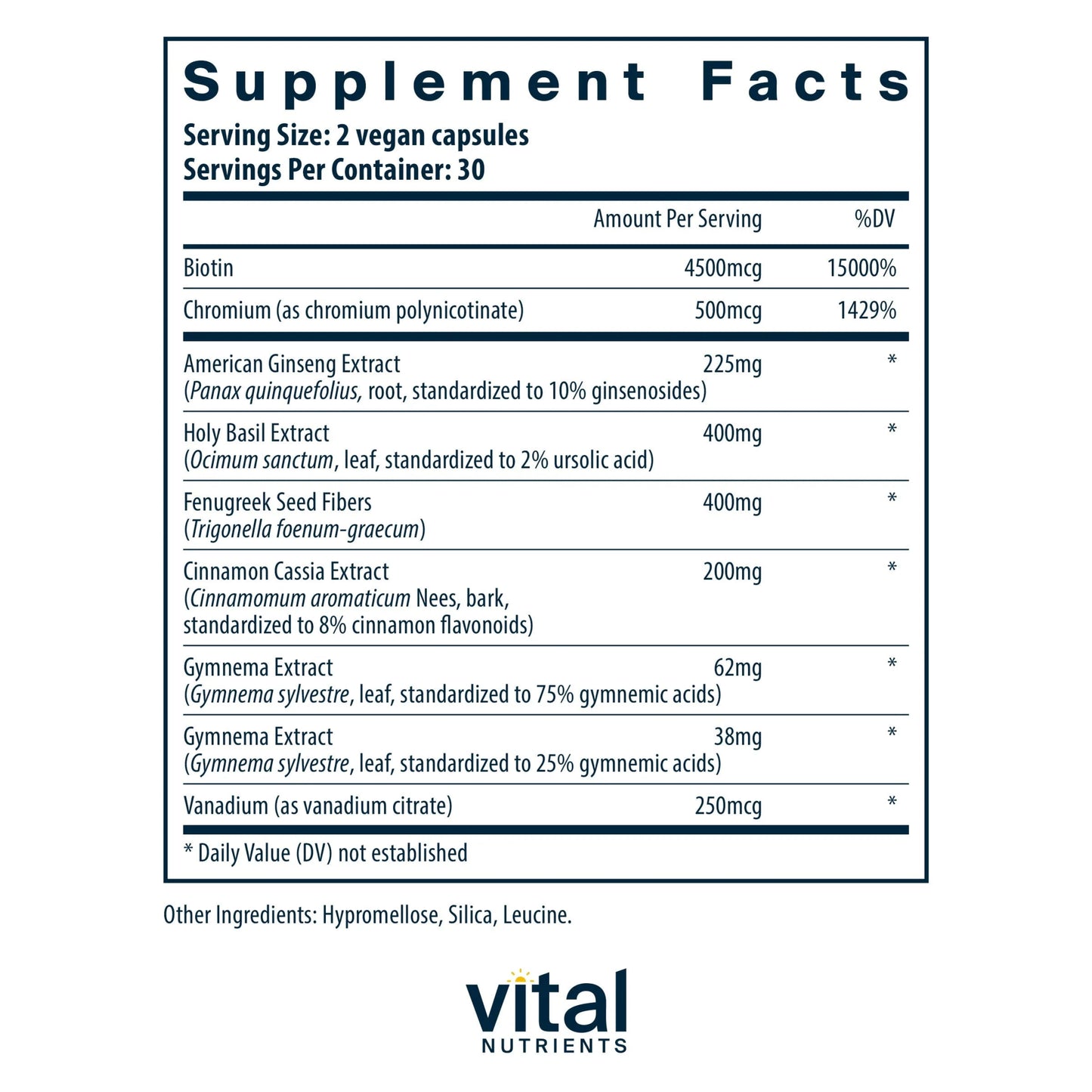 Blood Sugar Support(Vital Nutrition) - HAPIVERI