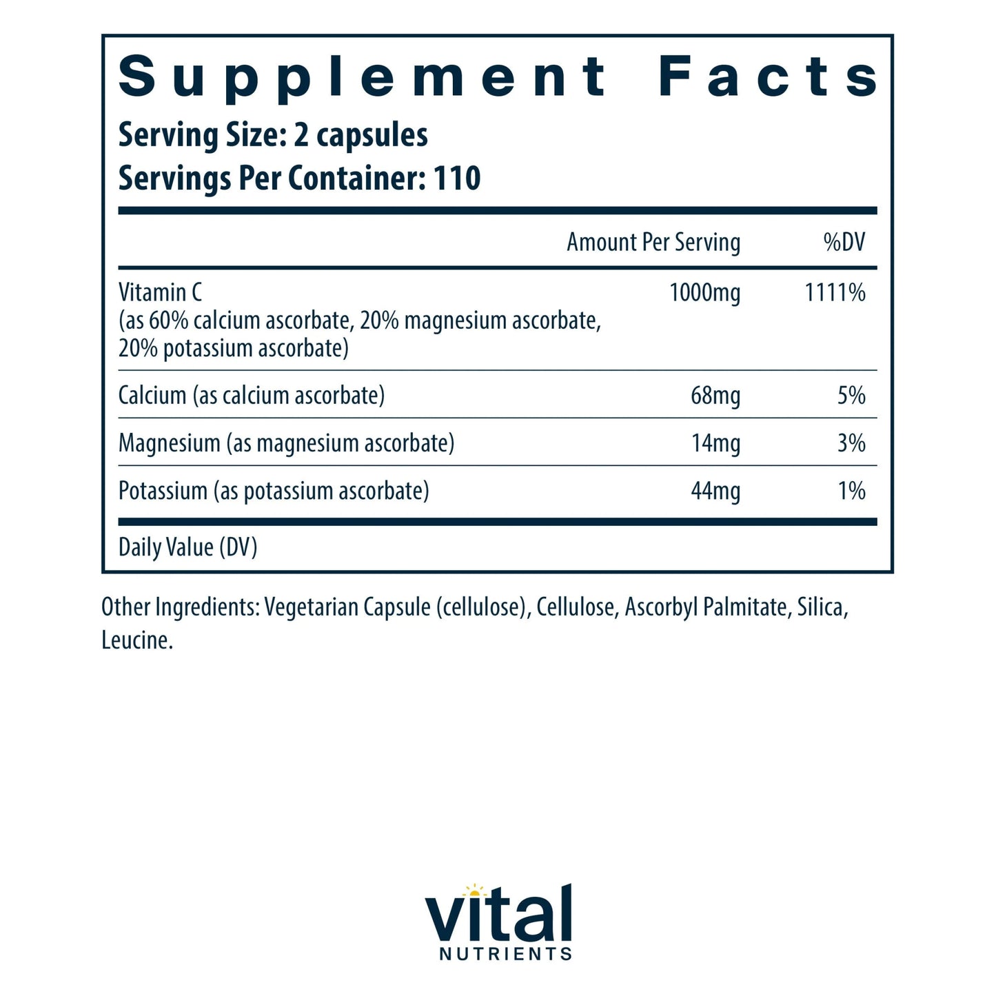 Buffered C 500mg(Vital Nutrition) - HAPIVERI