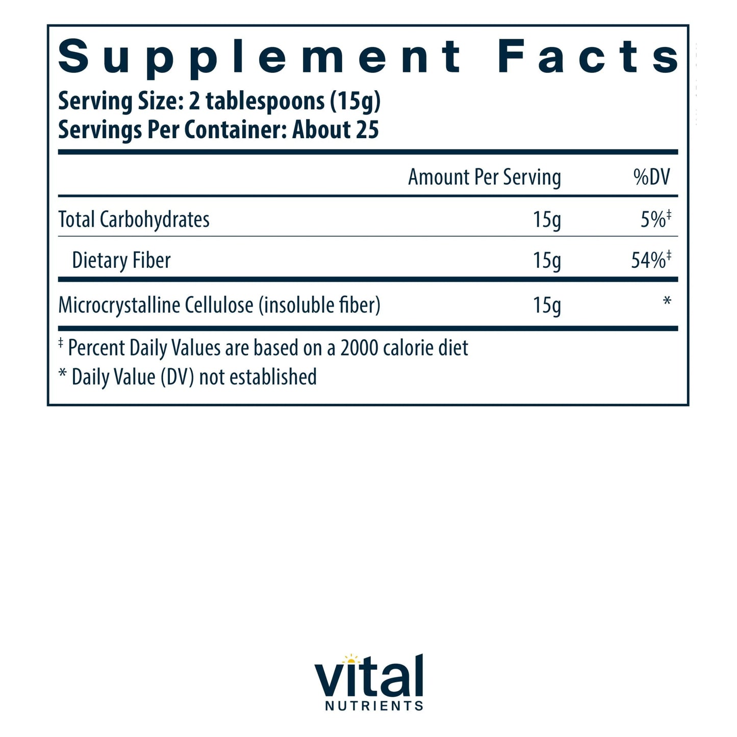 Cellulose Fiber(Vital Nutrition) - HAPIVERI