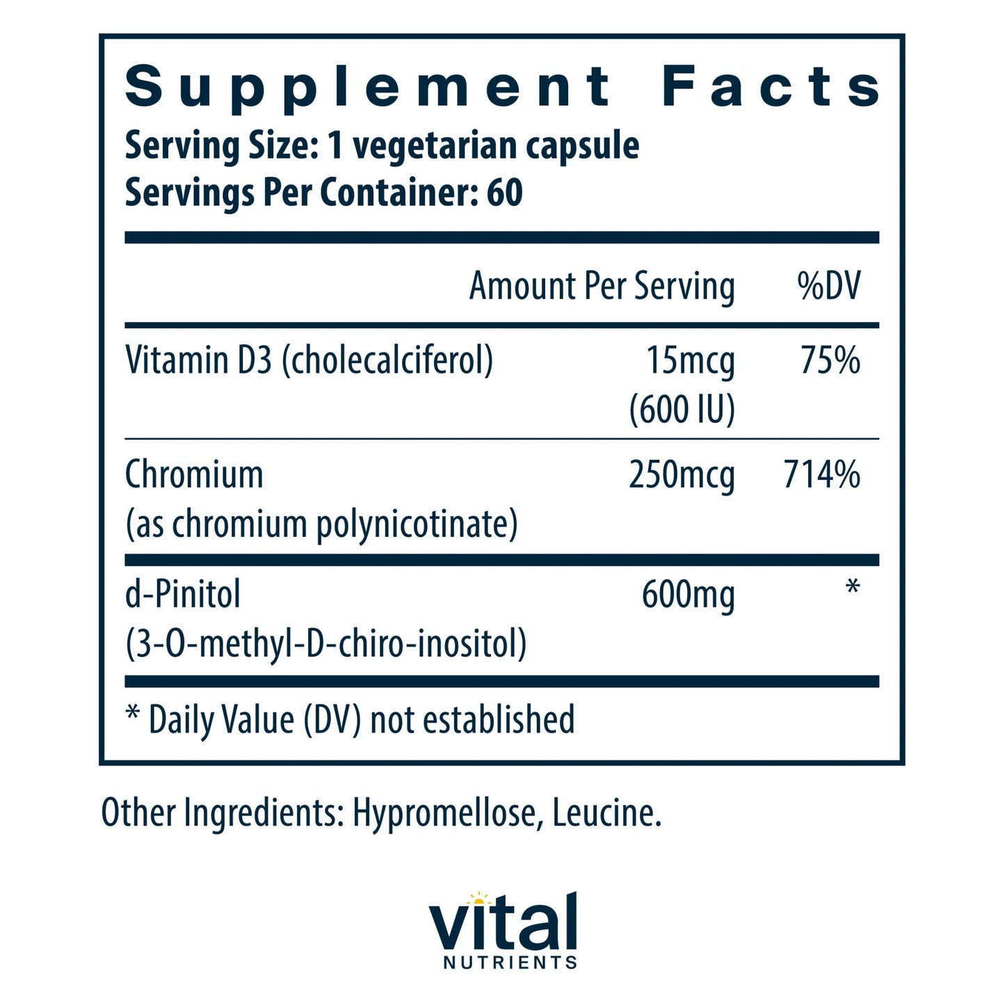 D-Pinitol 600 (Vital Nutrition) - HAPIVERI