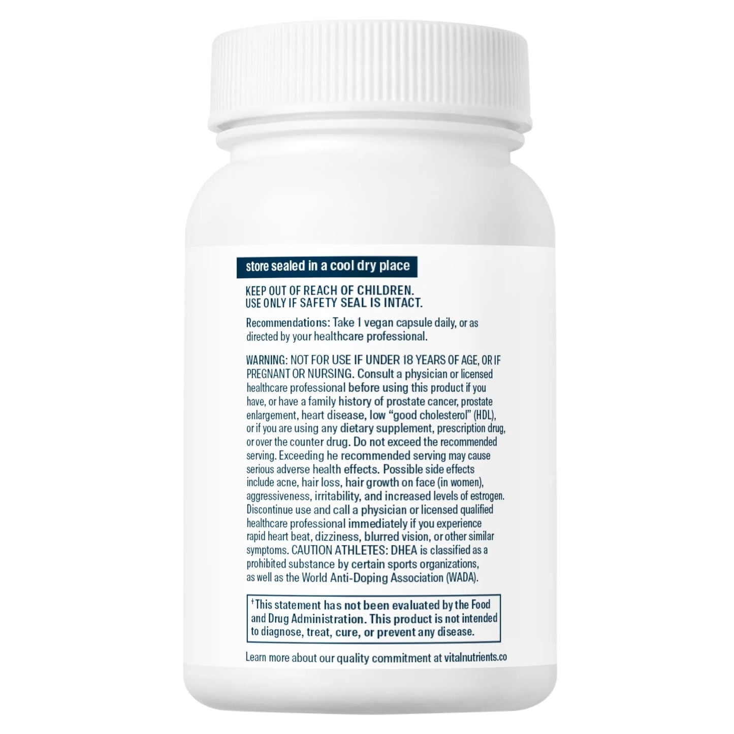 DHEA (Micronized) 10mg (Vital Nutrition) - HAPIVERI