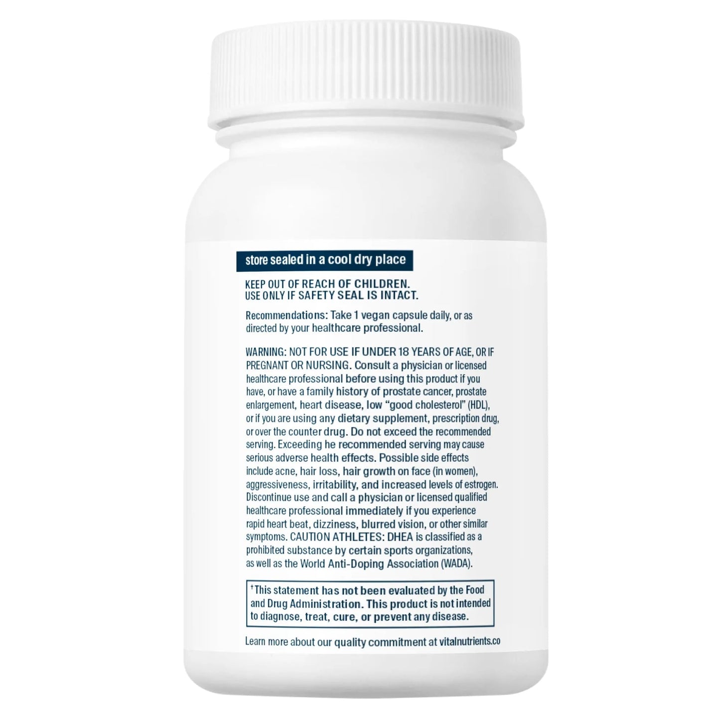 DHEA (Micronized) 25mg (Vital Nutrition) - HAPIVERI
