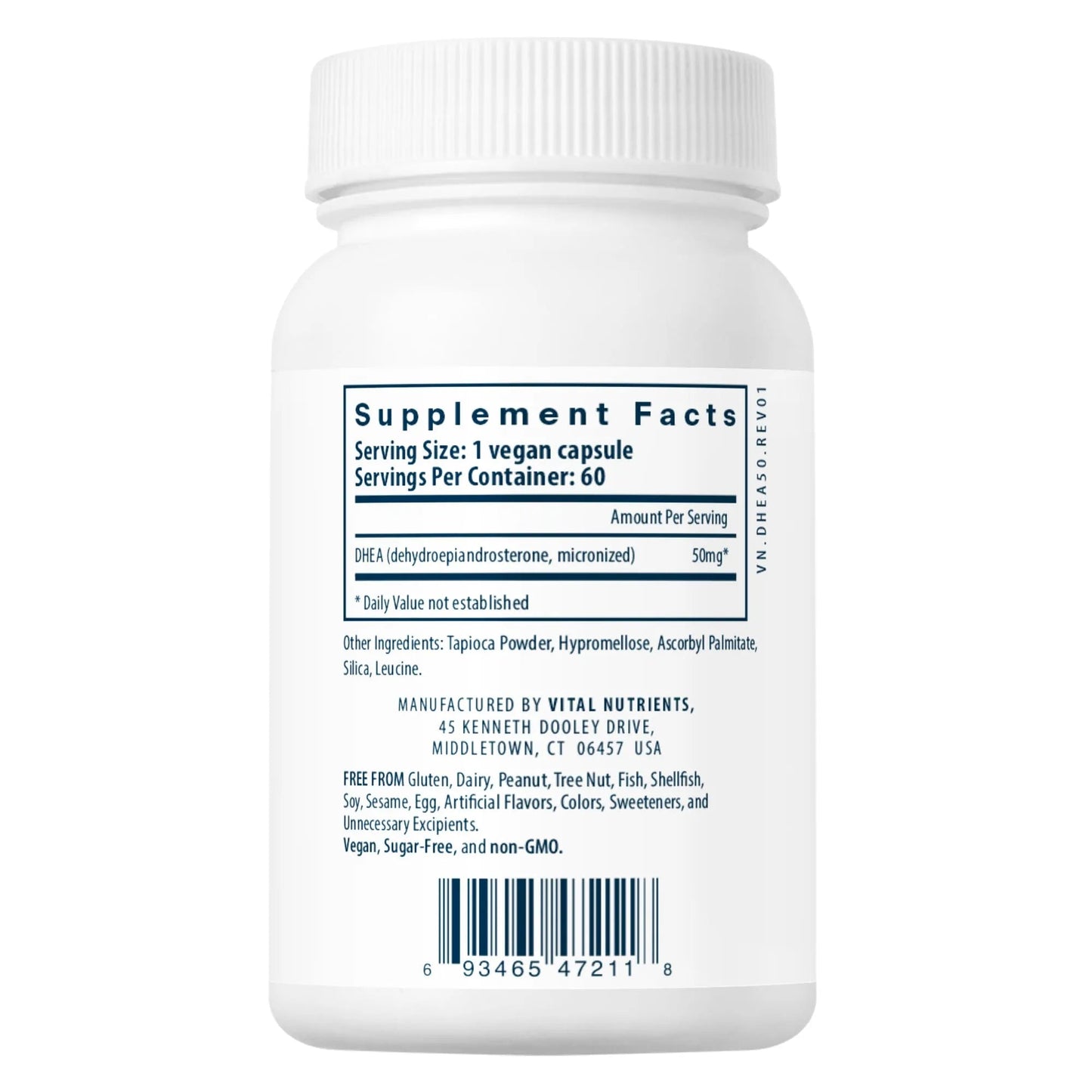 DHEA (Micronized) 50mg(Vital Nutrition) - HAPIVERI