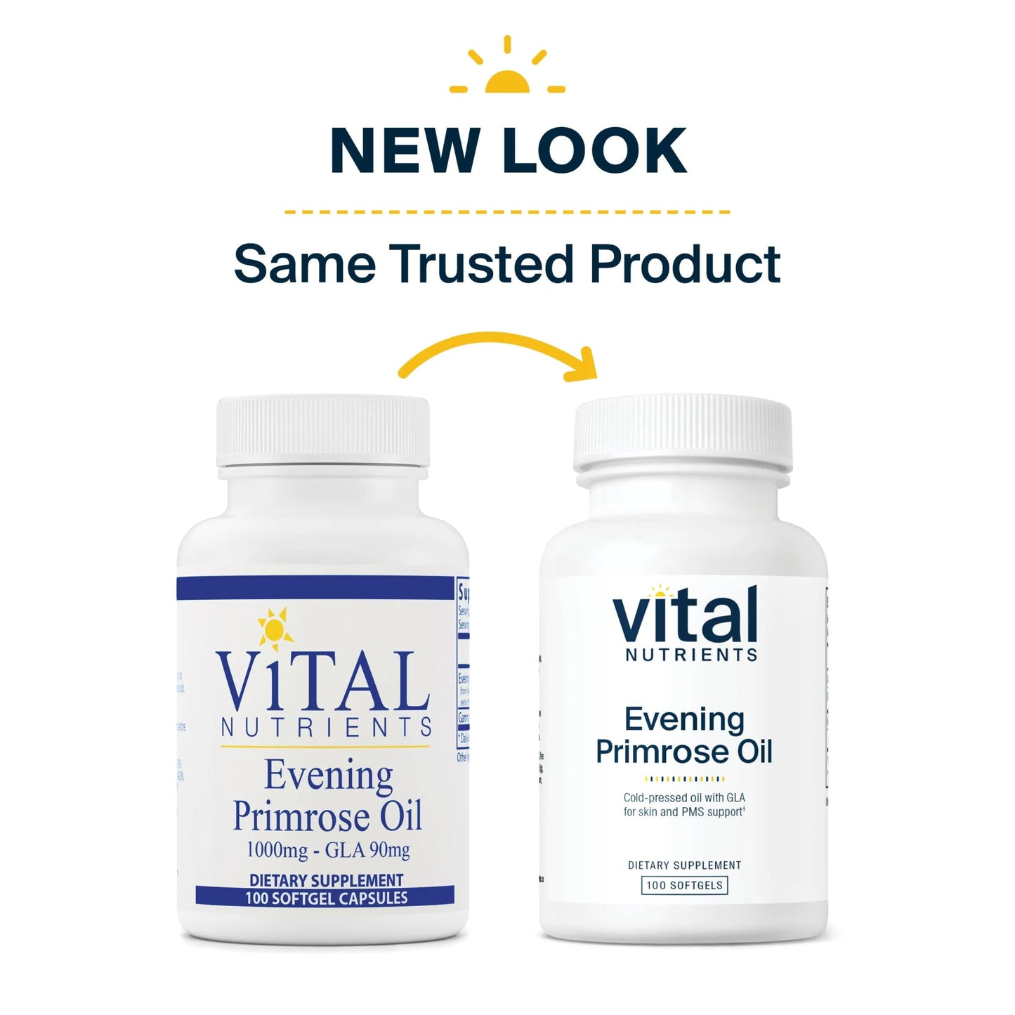 Evening Primrose Oil 1000 - GLA 90mg (Vital Nutrition) - HAPIVERI