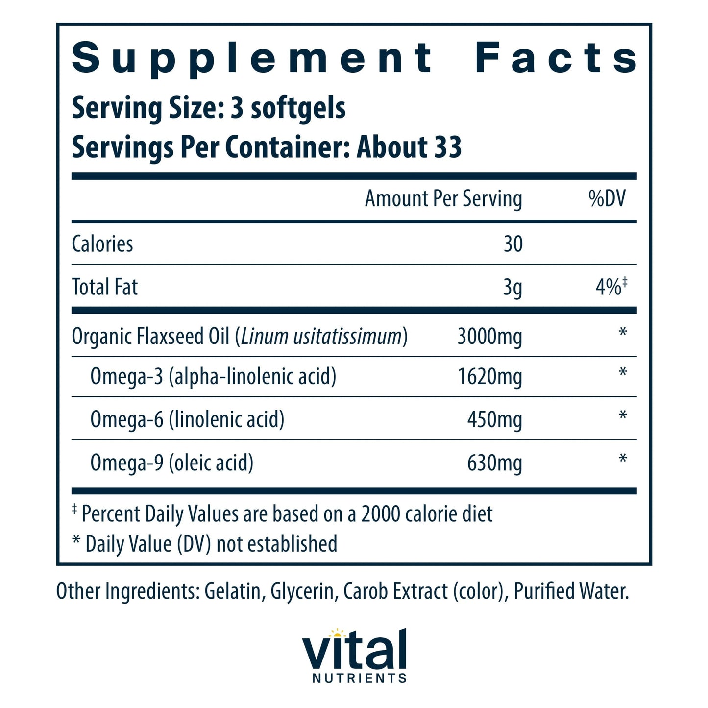 Flax Oil(Vital Nutrition) - HAPIVERI
