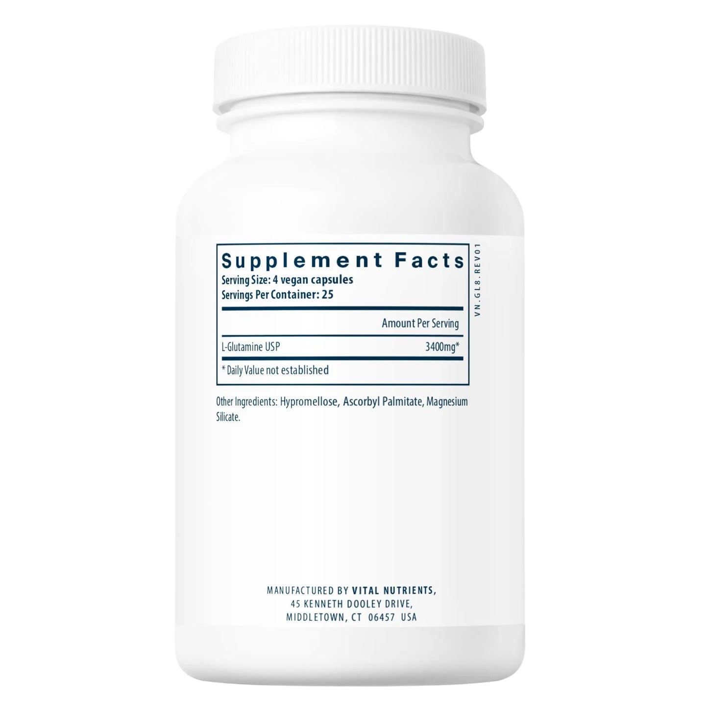 Glutamine 3400mg (Vital Nutrition) - HAPIVERI