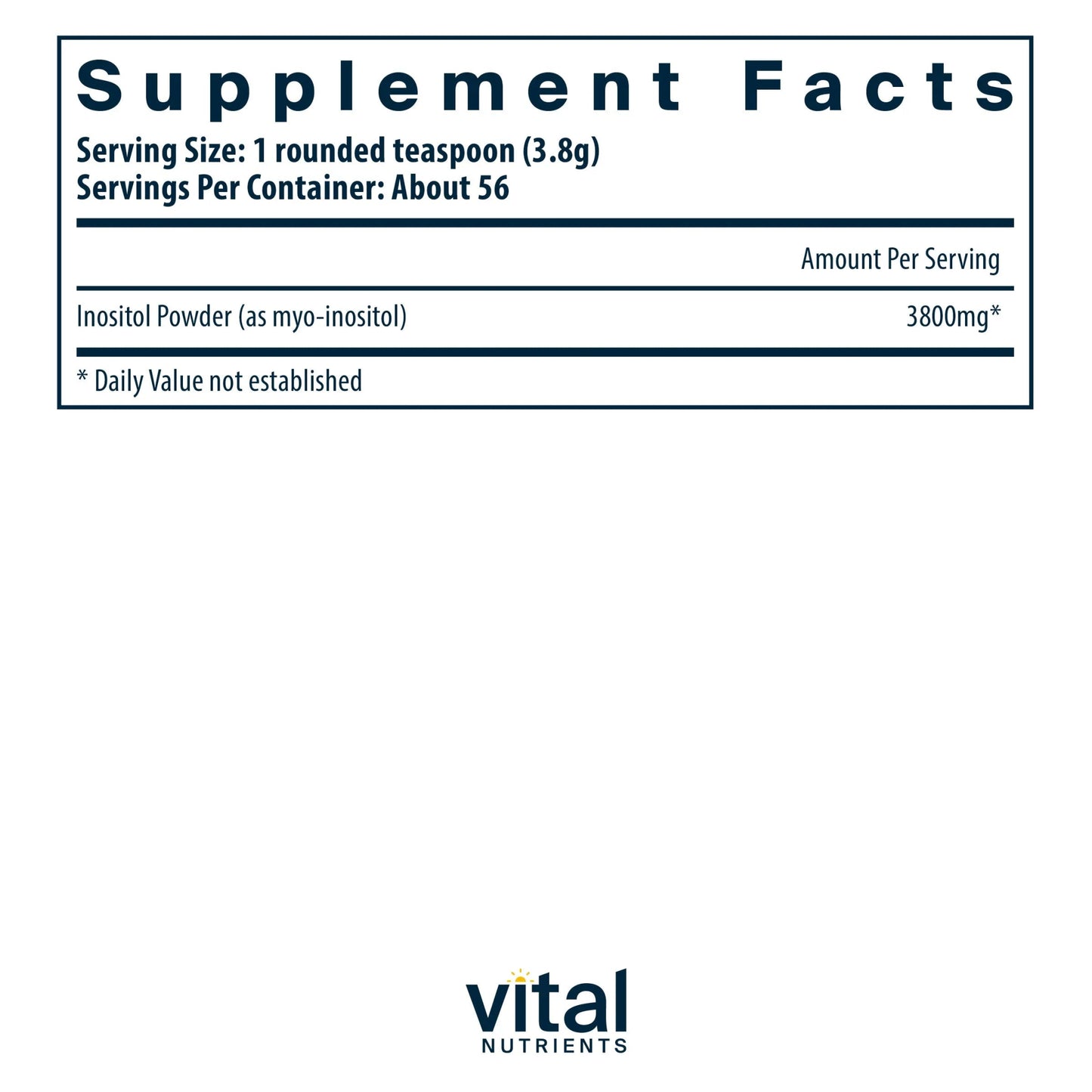 Inositol Powder(Vital Nutrition) - HAPIVERI