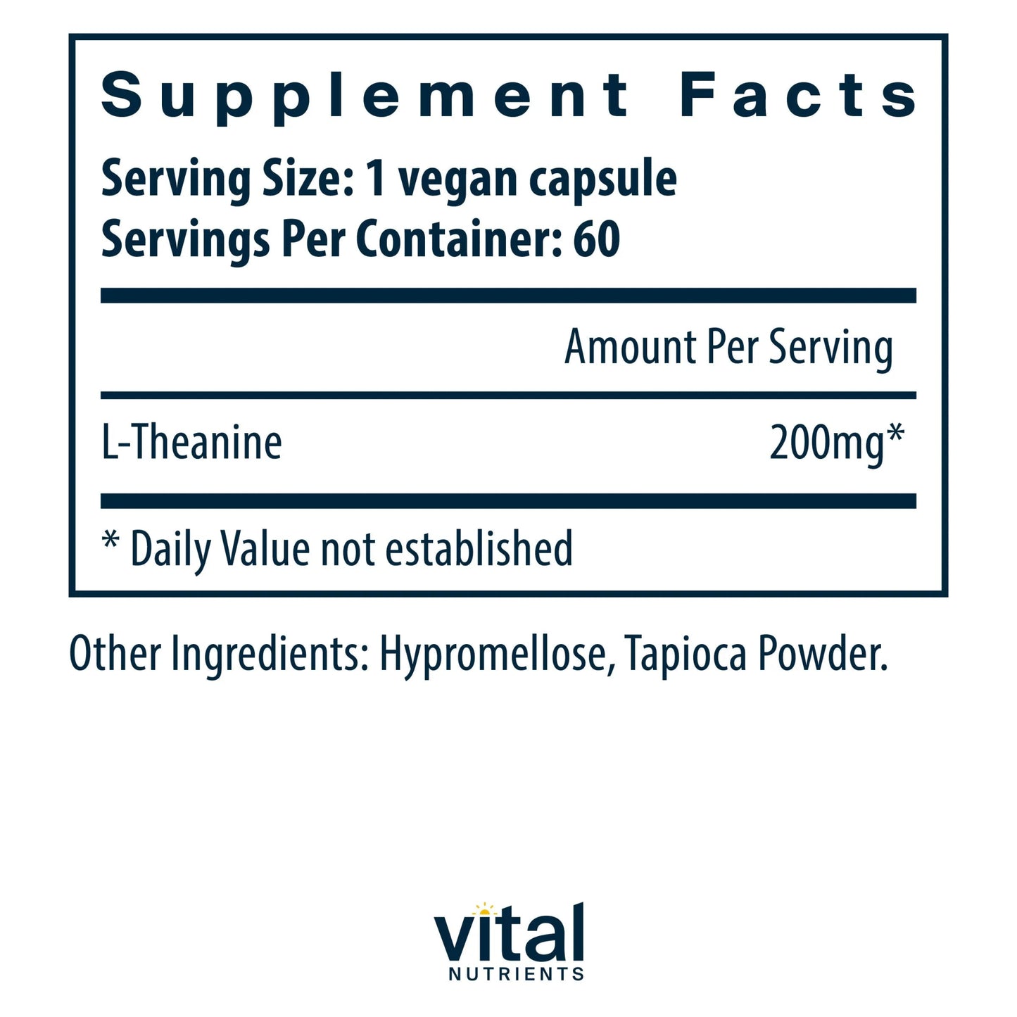 L-Theanine 200 mg(Vital Nutrition) - HAPIVERI