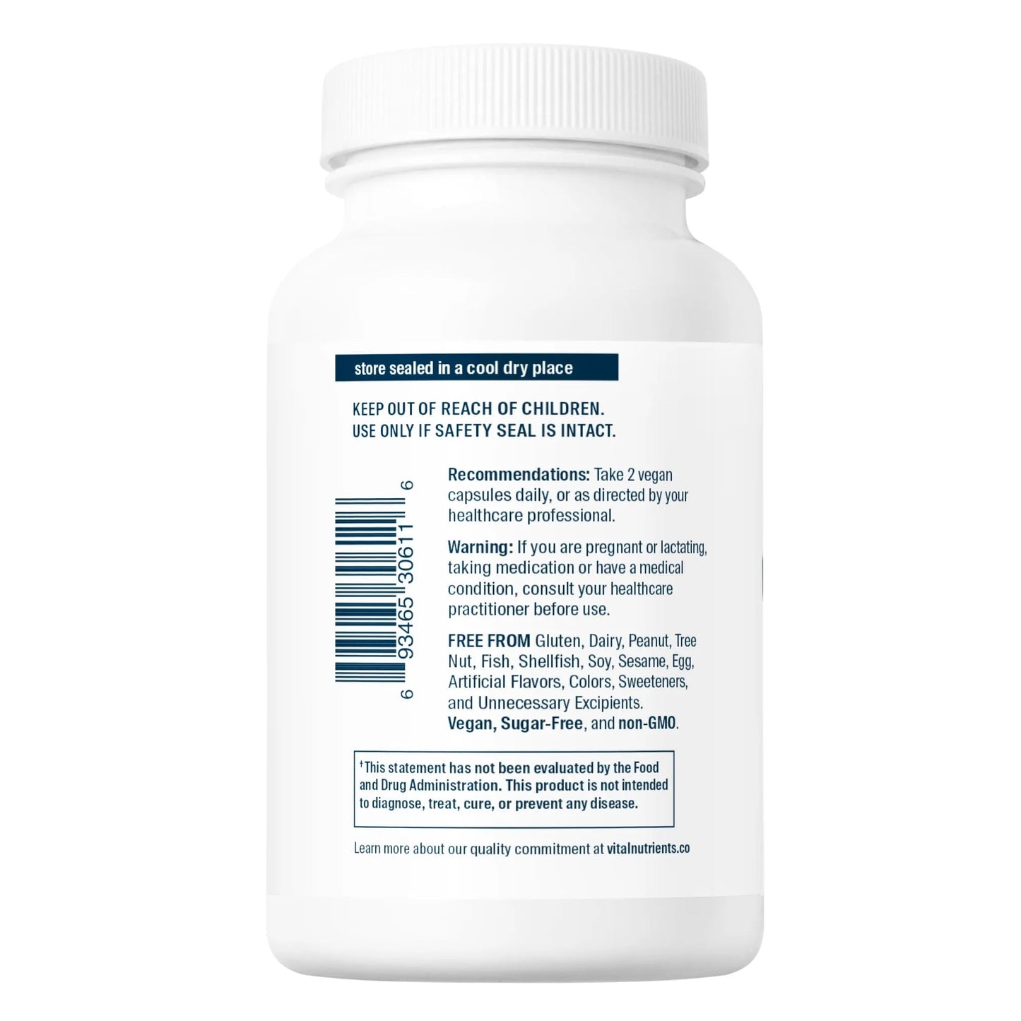 Magnesium (glycinate/malate) 120mg(Vital Nutrition) - HAPIVERI