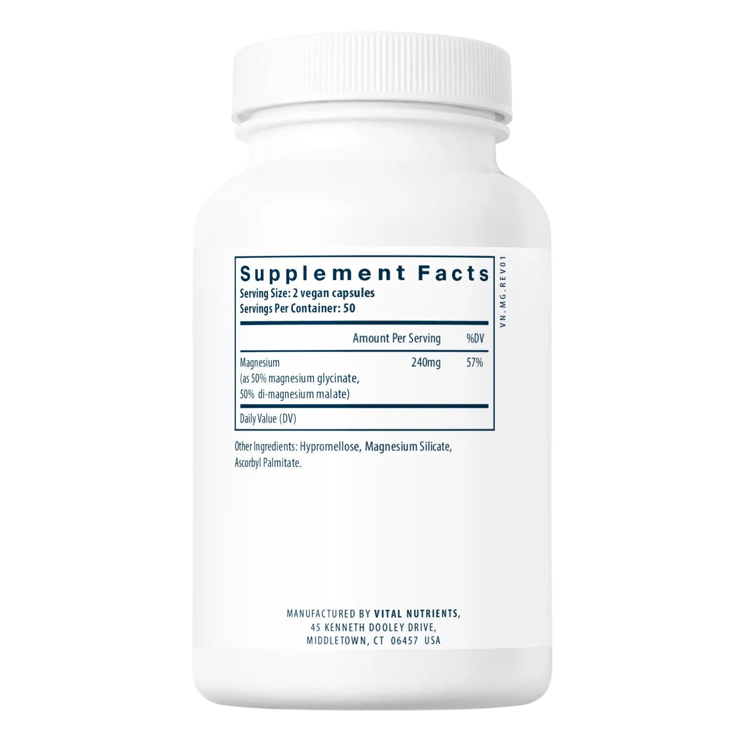 Magnesium (glycinate/malate) 120mg(Vital Nutrition) - HAPIVERI