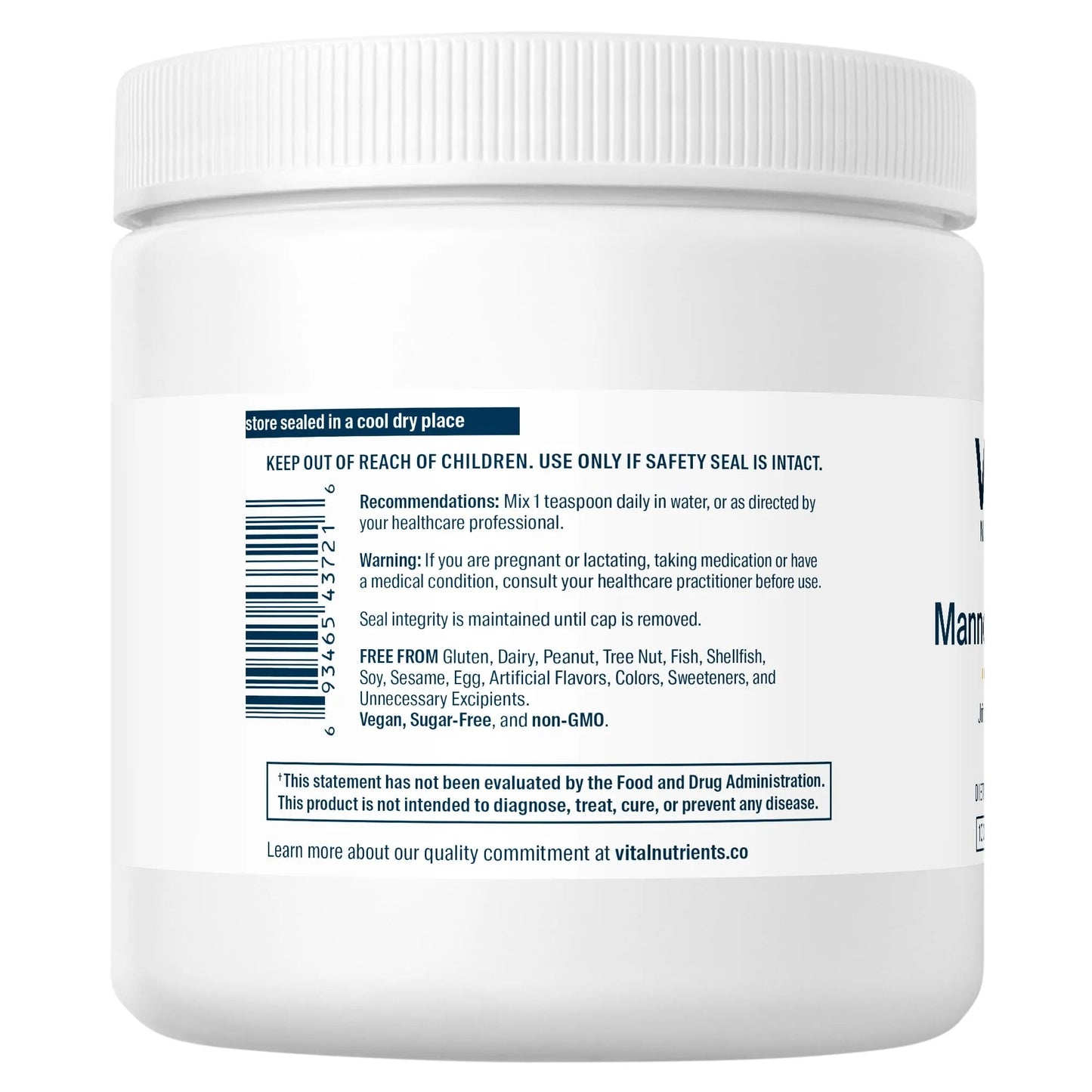 Mannose Powder (Urinary Tract Support) (Vital Nutrition) - HAPIVERI
