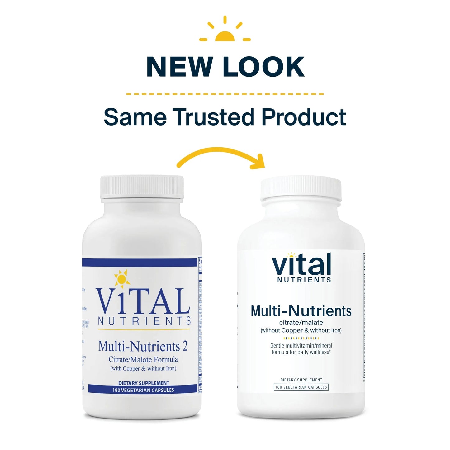 Multi-Nutrients 3 Citrate/Malate Formula (Without Copper & Without Iron)(Vital Nutrition) - HAPIVERI