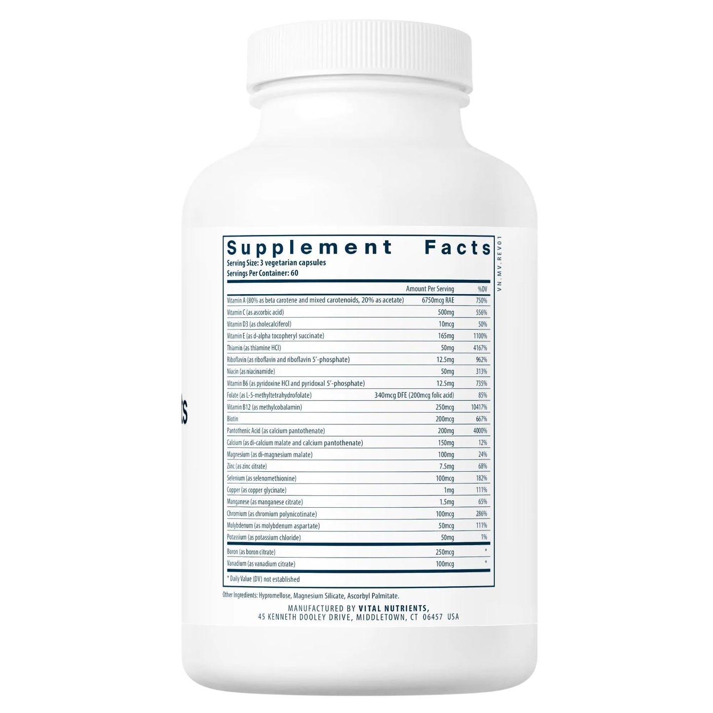 Multi-Nutrients (No Iron or Iodine)(Vital Nutrition) - HAPIVERI