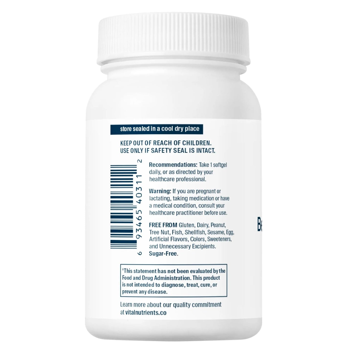 Natural Beta Carotene 25,000IU(Vital Nutrition) - HAPIVERI