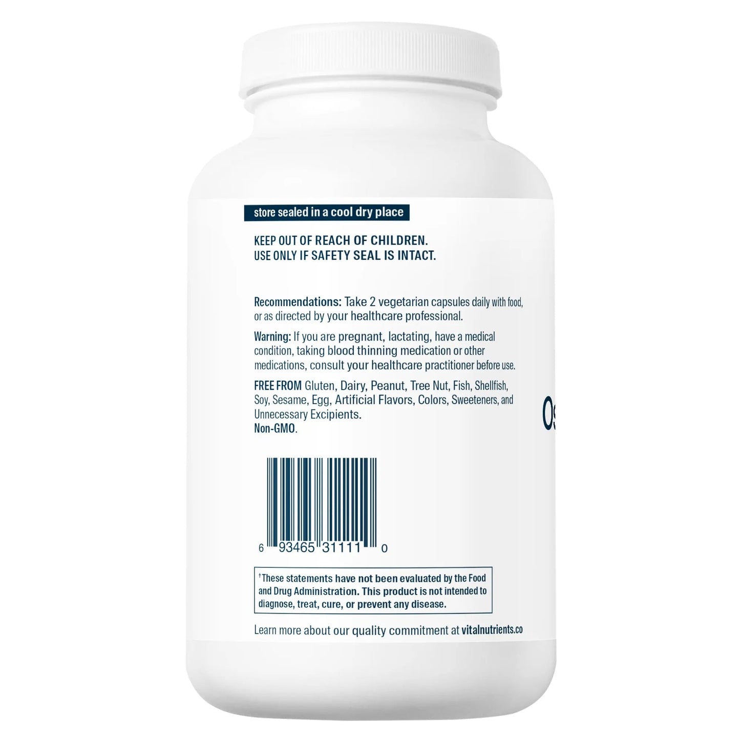 Osteo-Nutrients II (with Vitamin K2-7) (Vital Nutrition) - HAPIVERI