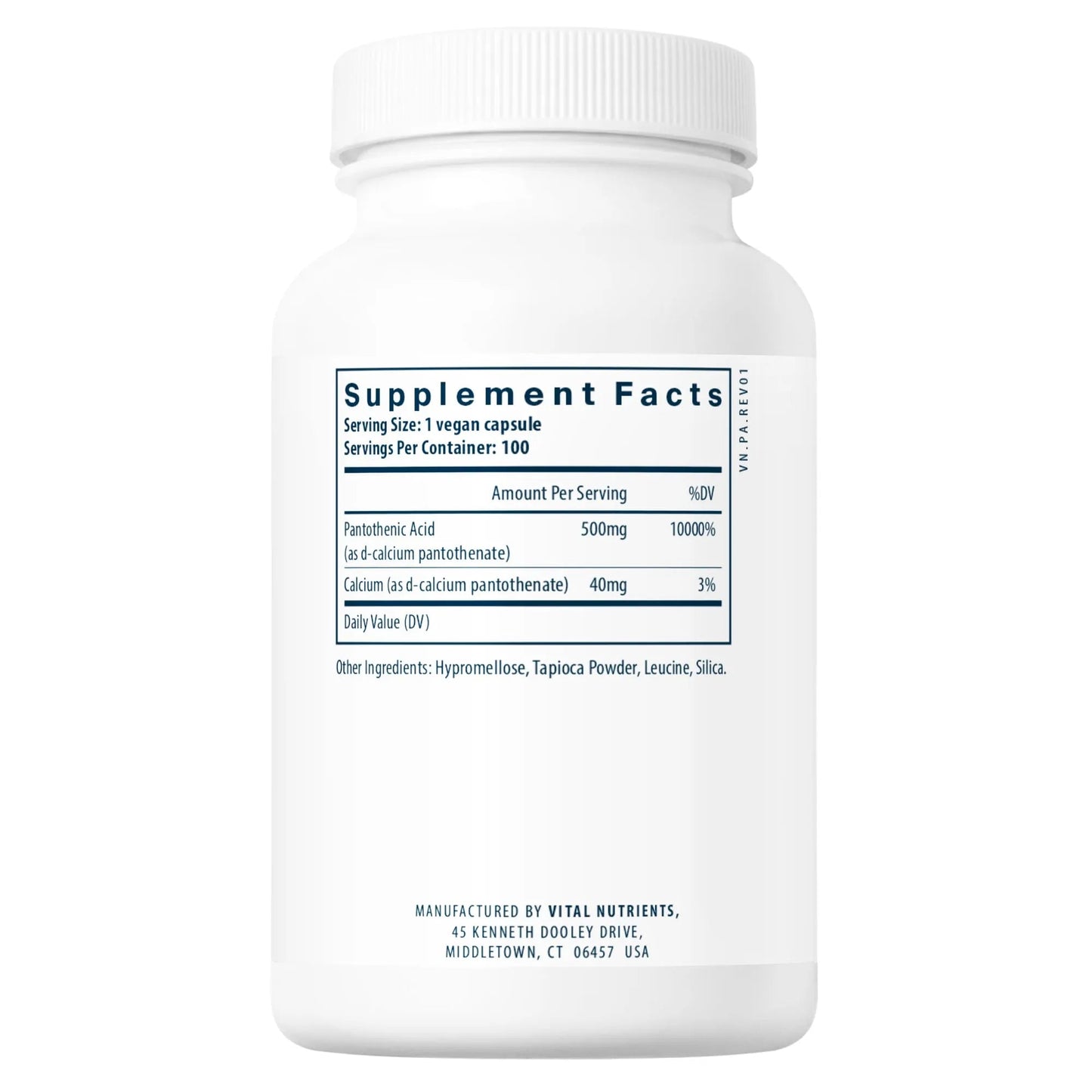 Pantothenic Acid 500mg(Vital Nutrition) - HAPIVERI