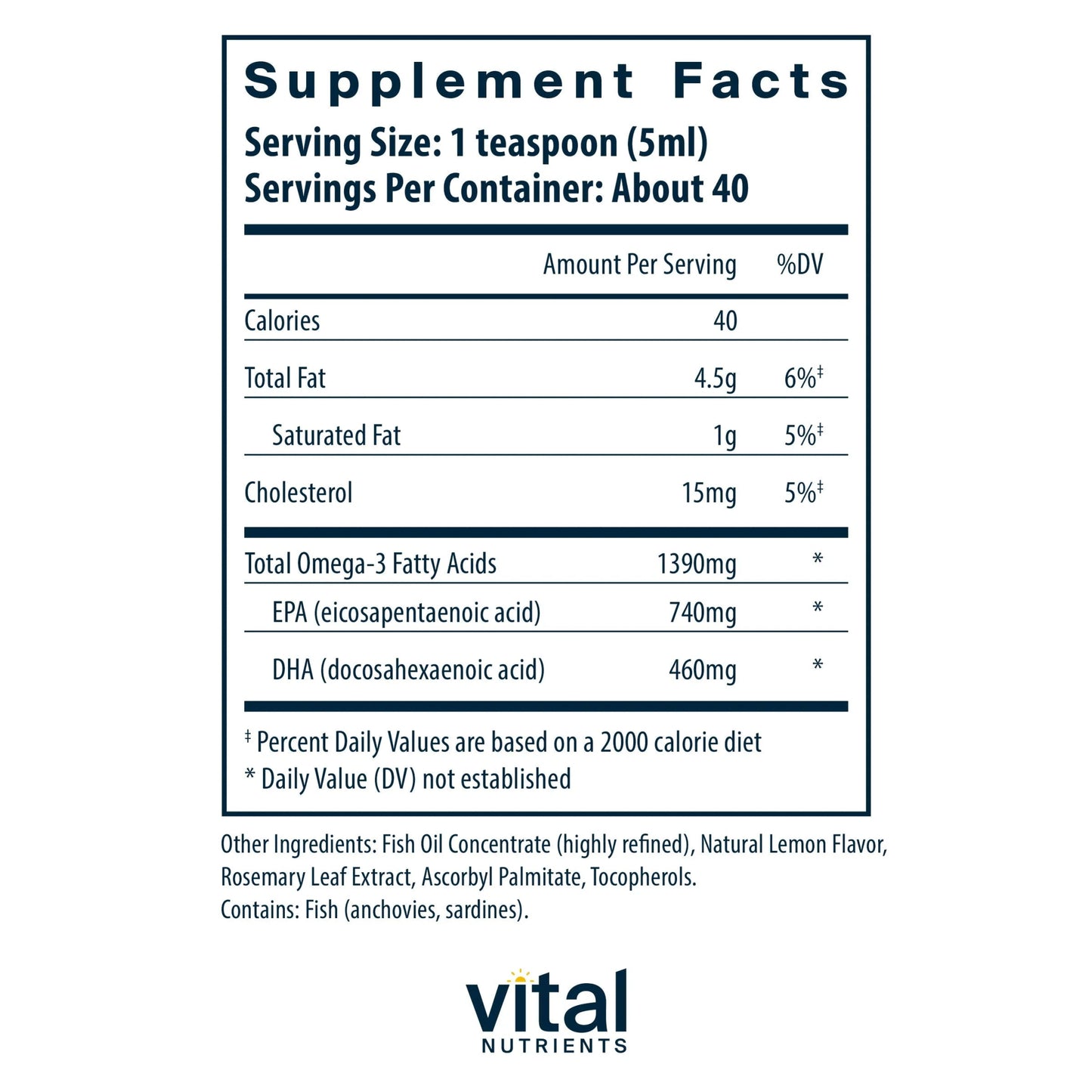 Ultra Pure® Fish Oil 1400 Pharmaceutical Grade(Vital Nutrition) - HAPIVERI