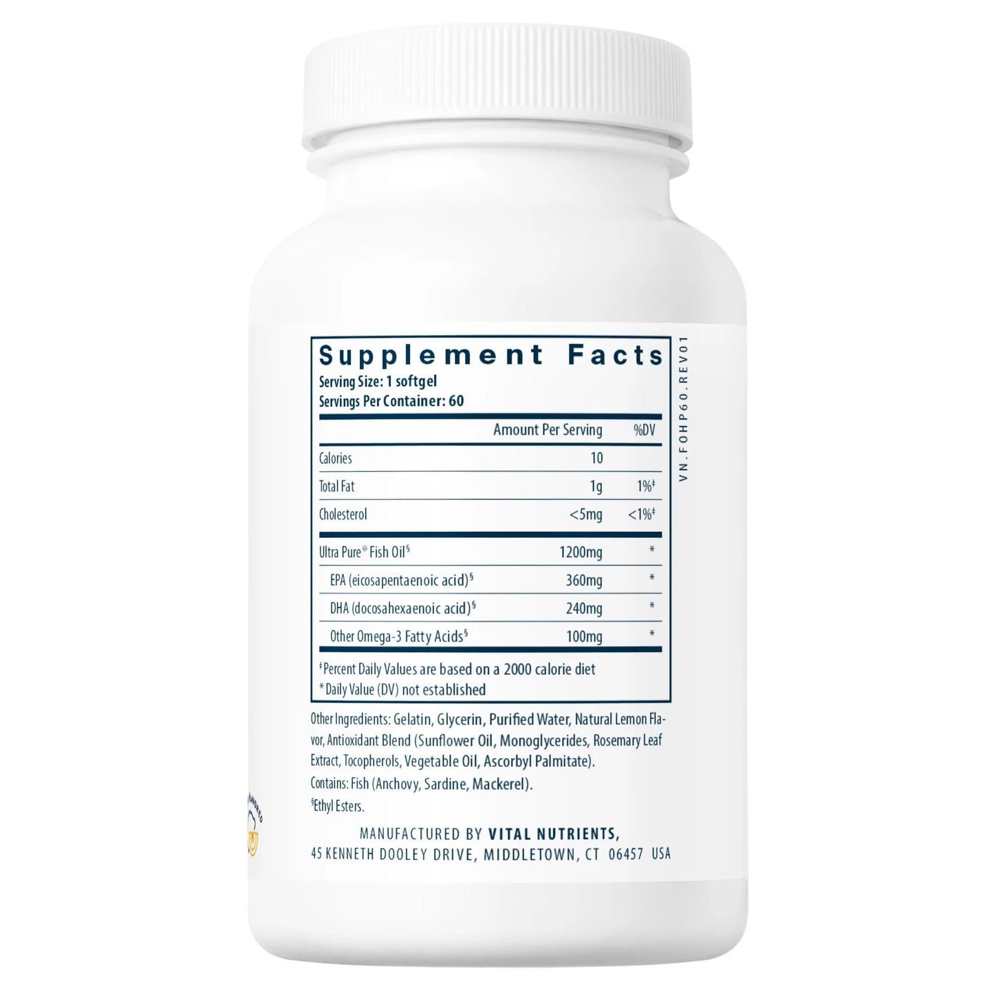 Ultra Pure® Fish Oil 700 Pharmaceutical Grade(Vital Nutrition) - HAPIVERI