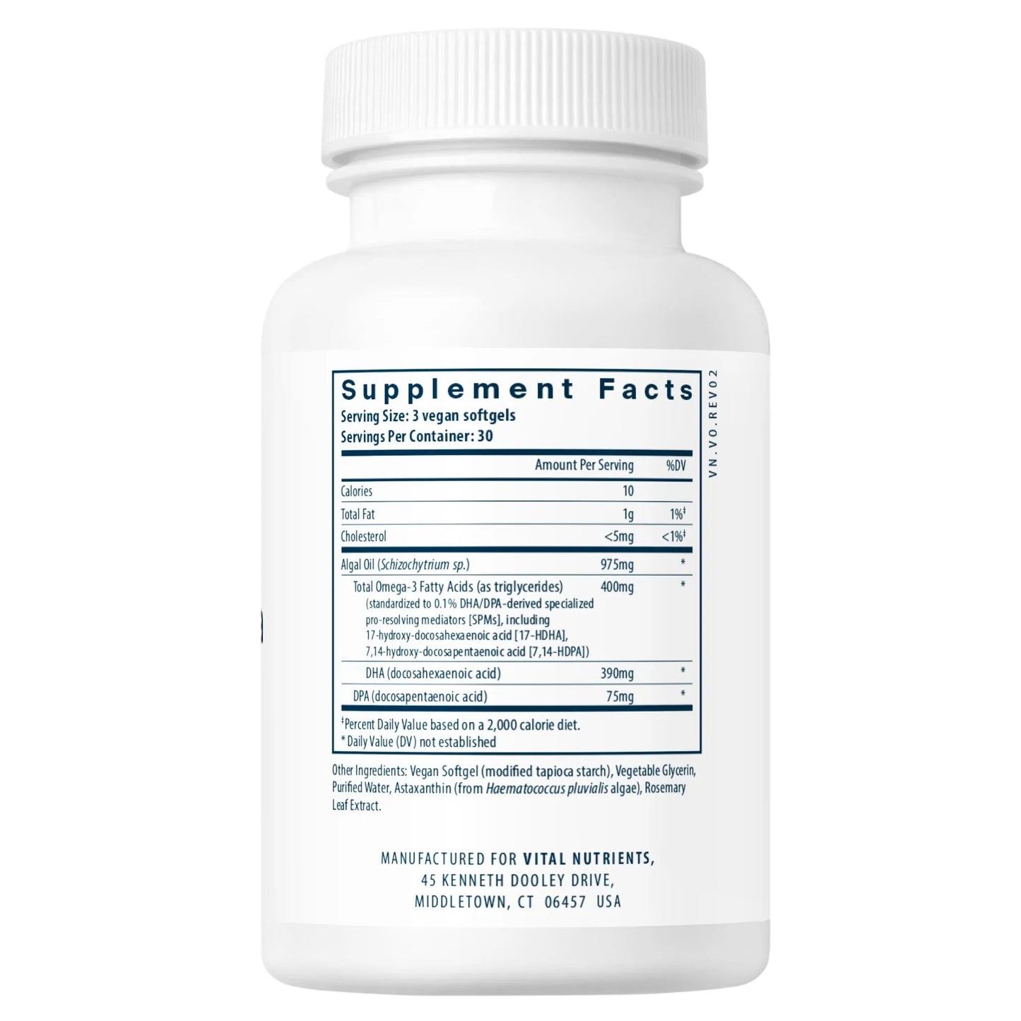 Ultra Pure® Vegan Omega SPM+ (Vital Nutrition) - HAPIVERI