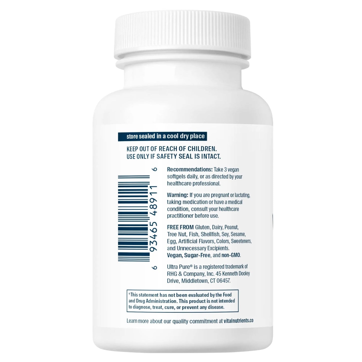 Ultra Pure® Vegan Omega SPM+ (Vital Nutrition) - HAPIVERI