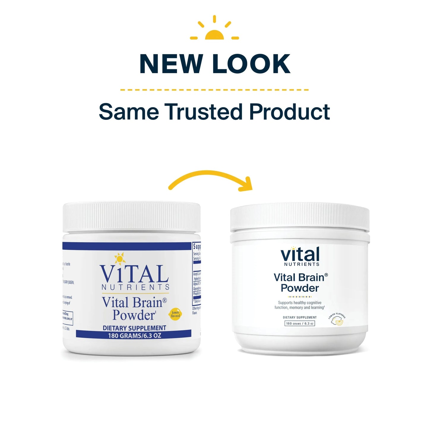 Vital Brain Powder® Natural Lemon Flavor(Vital Nutrition) - HAPIVERI