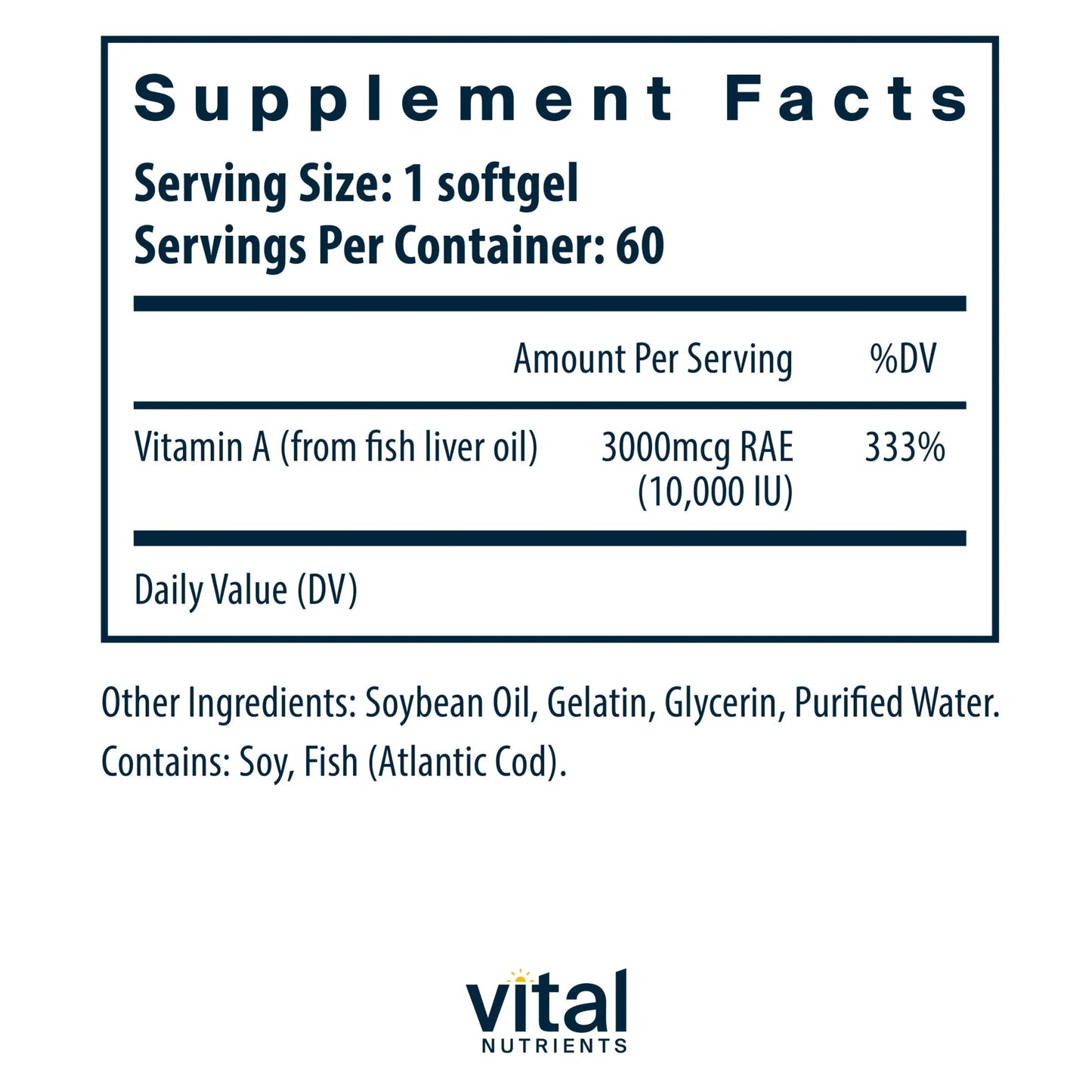 Vitamin A 3mg(Vital Nutrition) - HAPIVERI