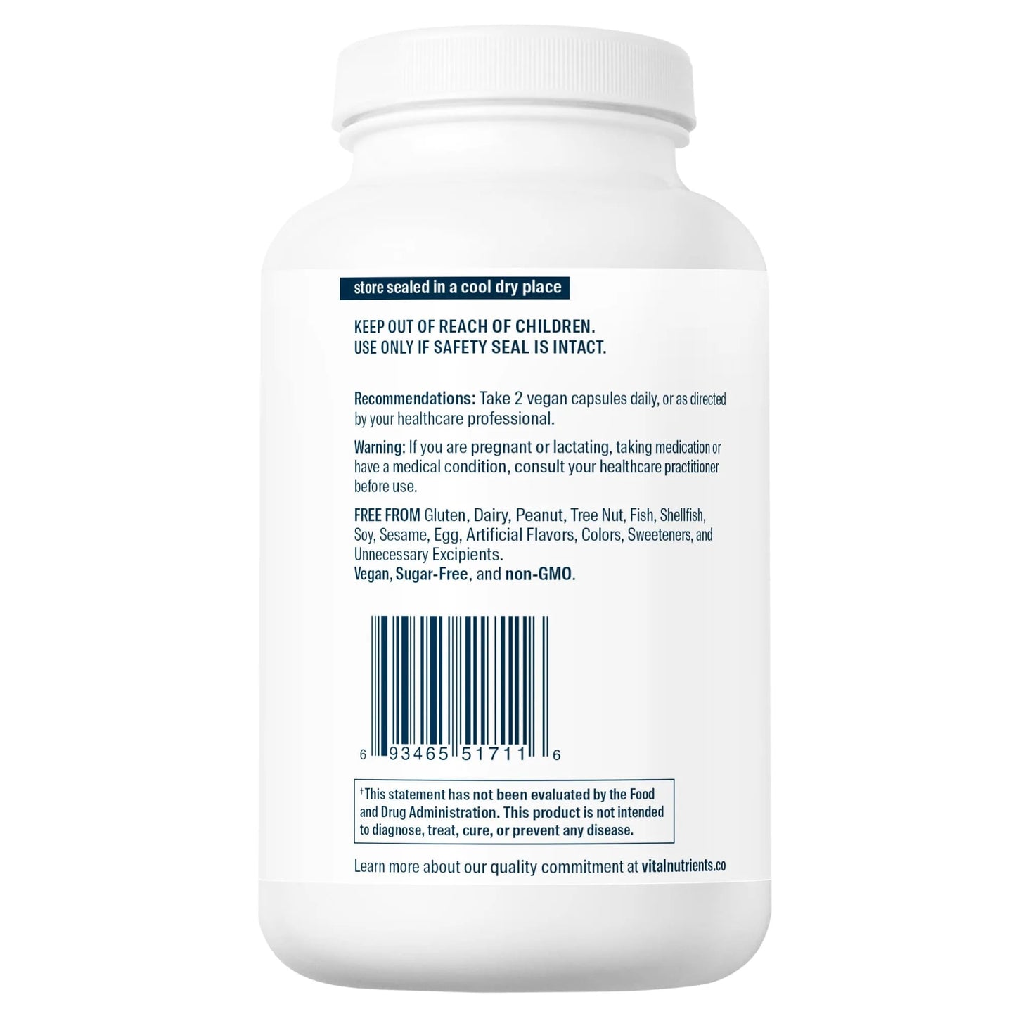 Vitamin C (100% pure ascorbic acid) 1000mg(Vital Nutrition) - HAPIVERI