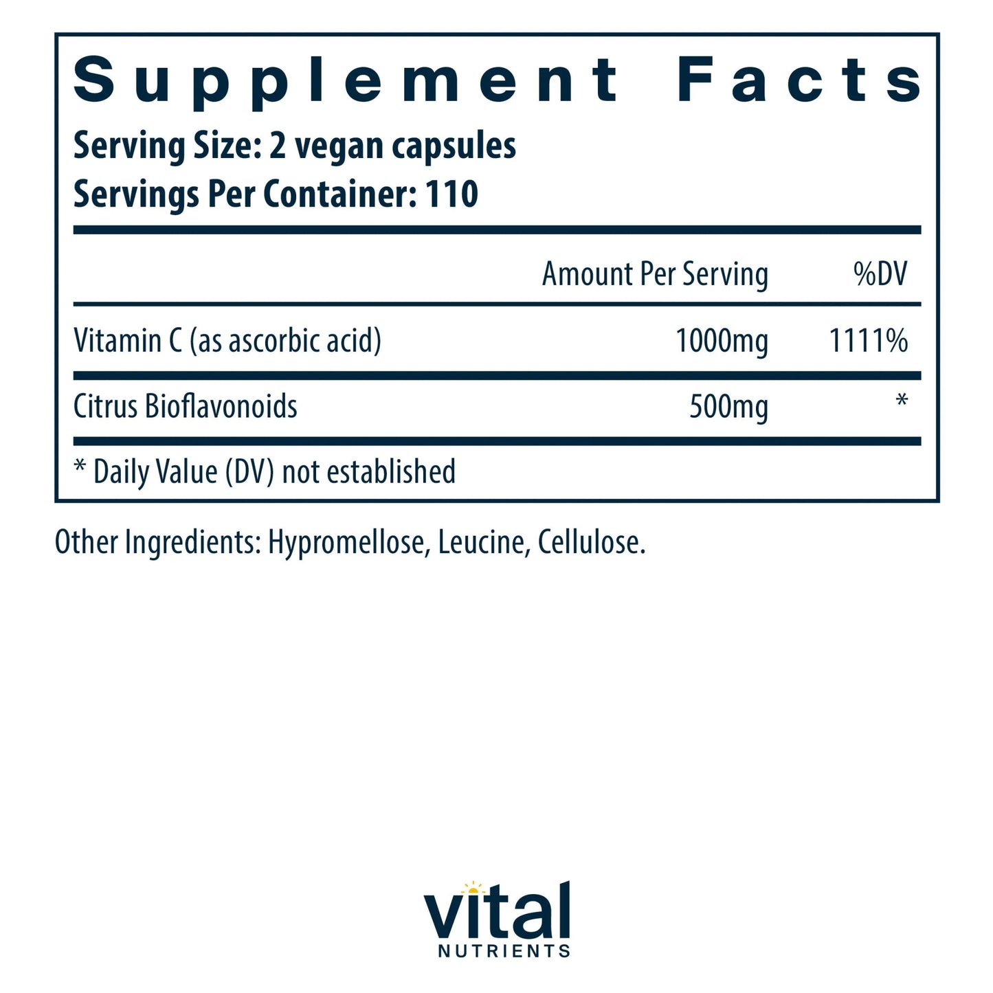 Vitamin C with Bioflavonoids (Vital Nutrition) - HAPIVERI