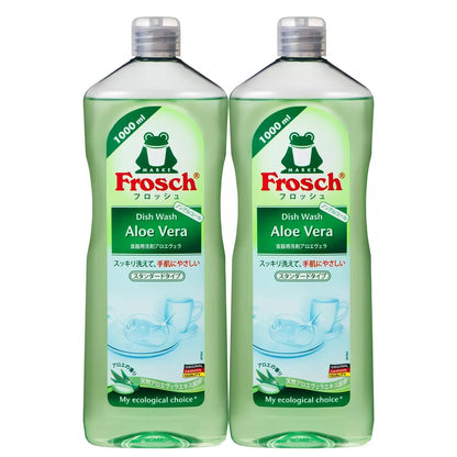 フロッシュ アロエ ベラ 食器用洗剤 1000ml x 2本 Frosch Aloe Vera Dish Detergent 1000ml x 2 Pack - HAPIVERI