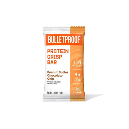Bulletproof プロテインクリスプバー ピーナッツバターチョコレートチップ 12パック - HAPIVERI
