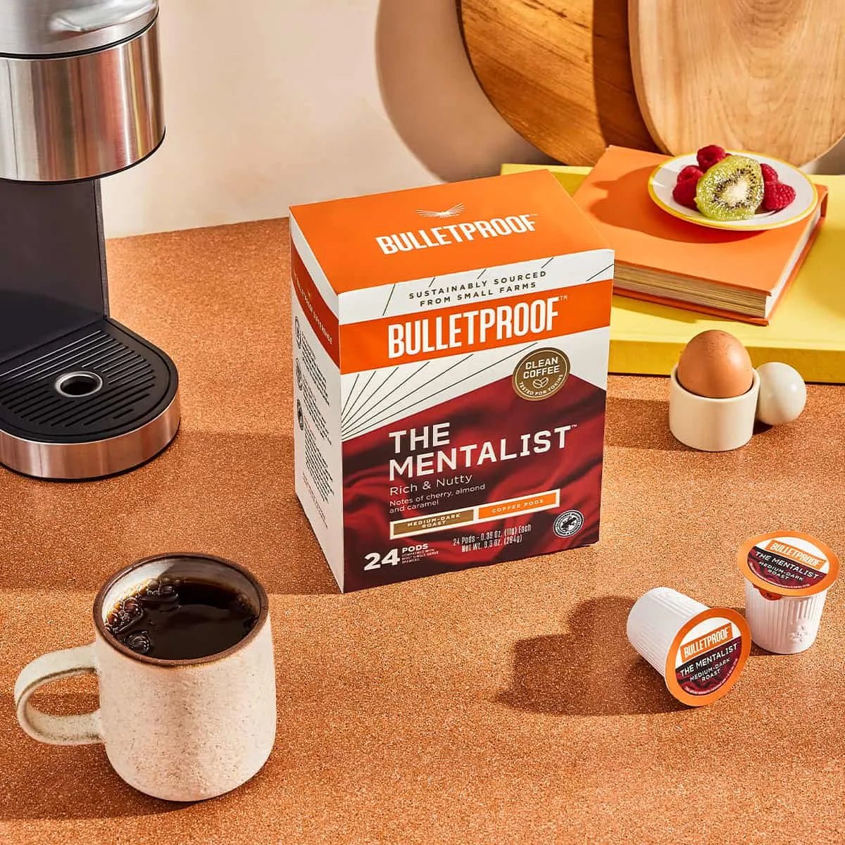 Bulletproof コーヒーポッド ザ・メンタリスト ミディアムダークロースト 24ポッド入り COFFEE PODS THE MENTALIST, MEDIUM-DARK ROAST - HAPIVERI