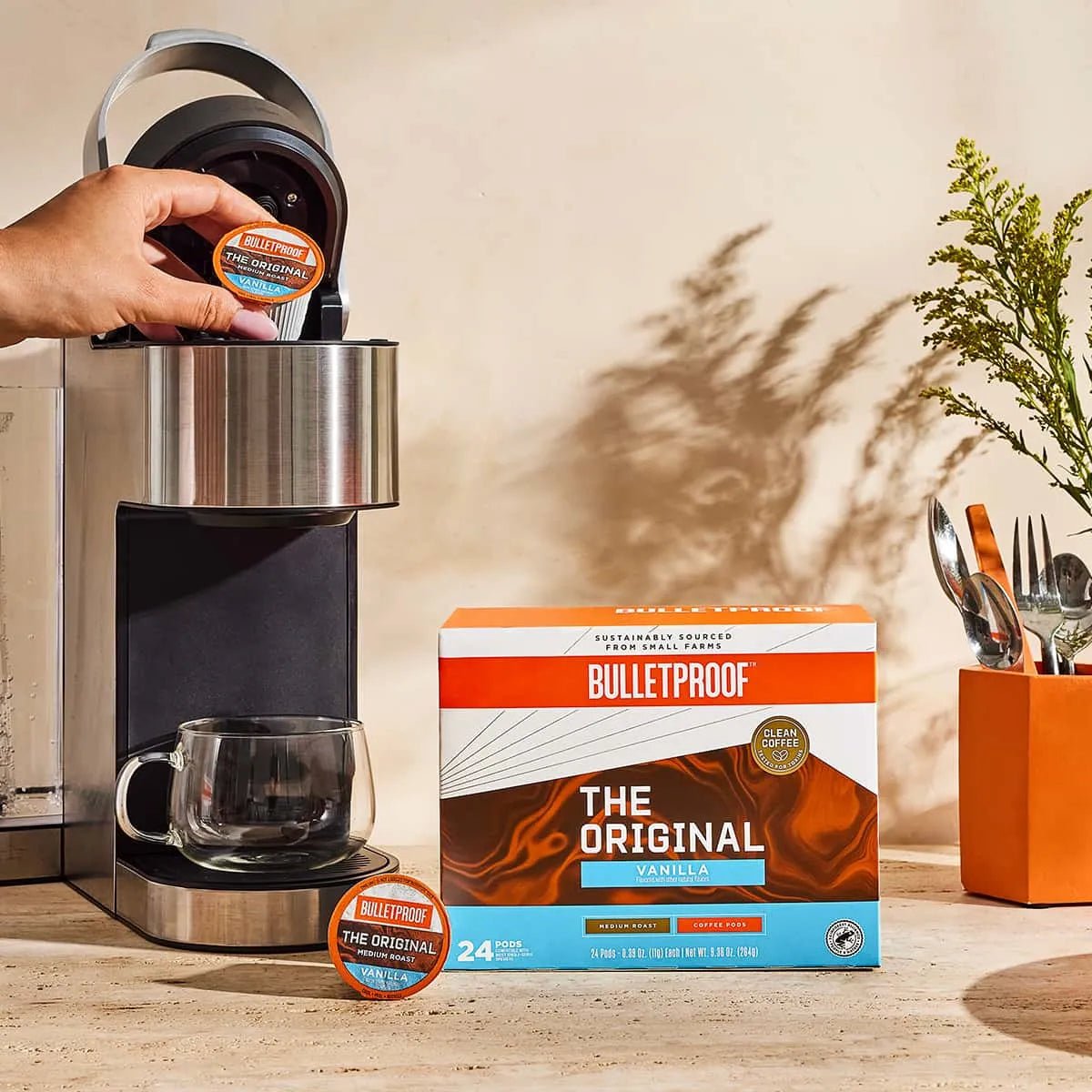 Bulletproof コーヒーポッド フレーバーコーヒー バニラ 24ポッド入り FLAVORED COFFEE PODS VANILLA - HAPIVERI