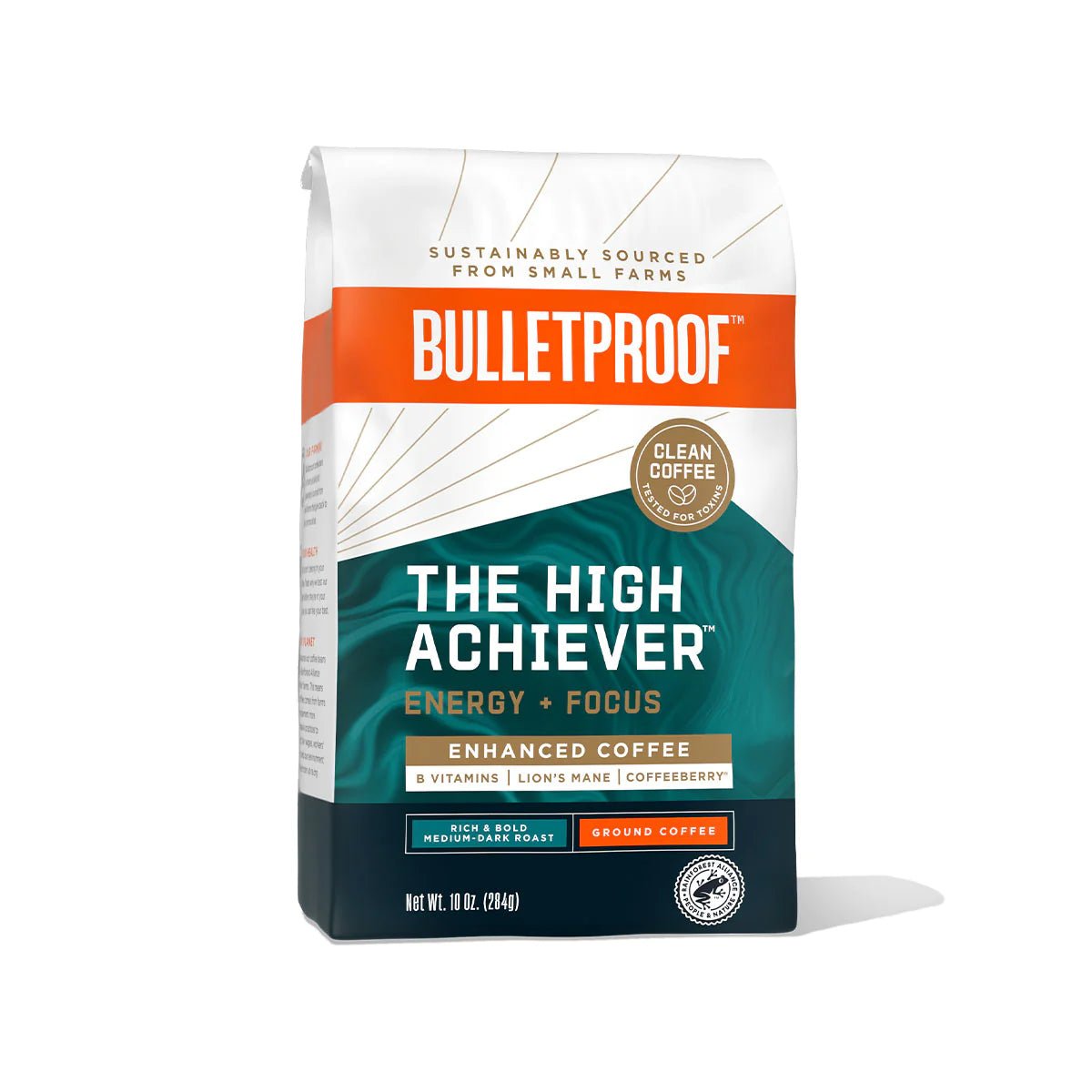 Bulletproof ザ・ハイ・アチーバー™ エンハンスド・コーヒー 284g ミディアムダークロースト THE HIGH ACHIEVER™ ENHANCED GROUND COFFEE, MEDIUM-DARK ROAST - HAPIVERI