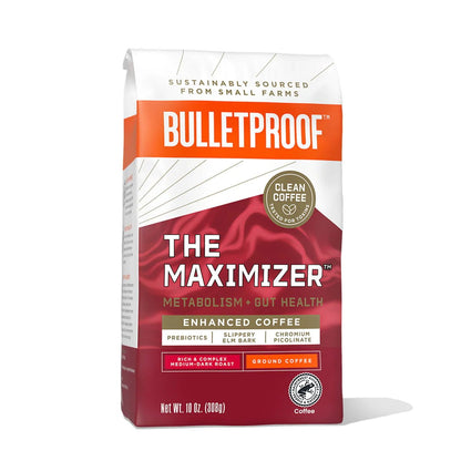 Bulletproof ザ・マキシマイザー™ エンハンスド・コーヒー 308g、ミディアムダークロースト THE MAXIMIZER™ ENHANCED GROUND COFFEE, MEDIUM-DARK ROAST - HAPIVERI