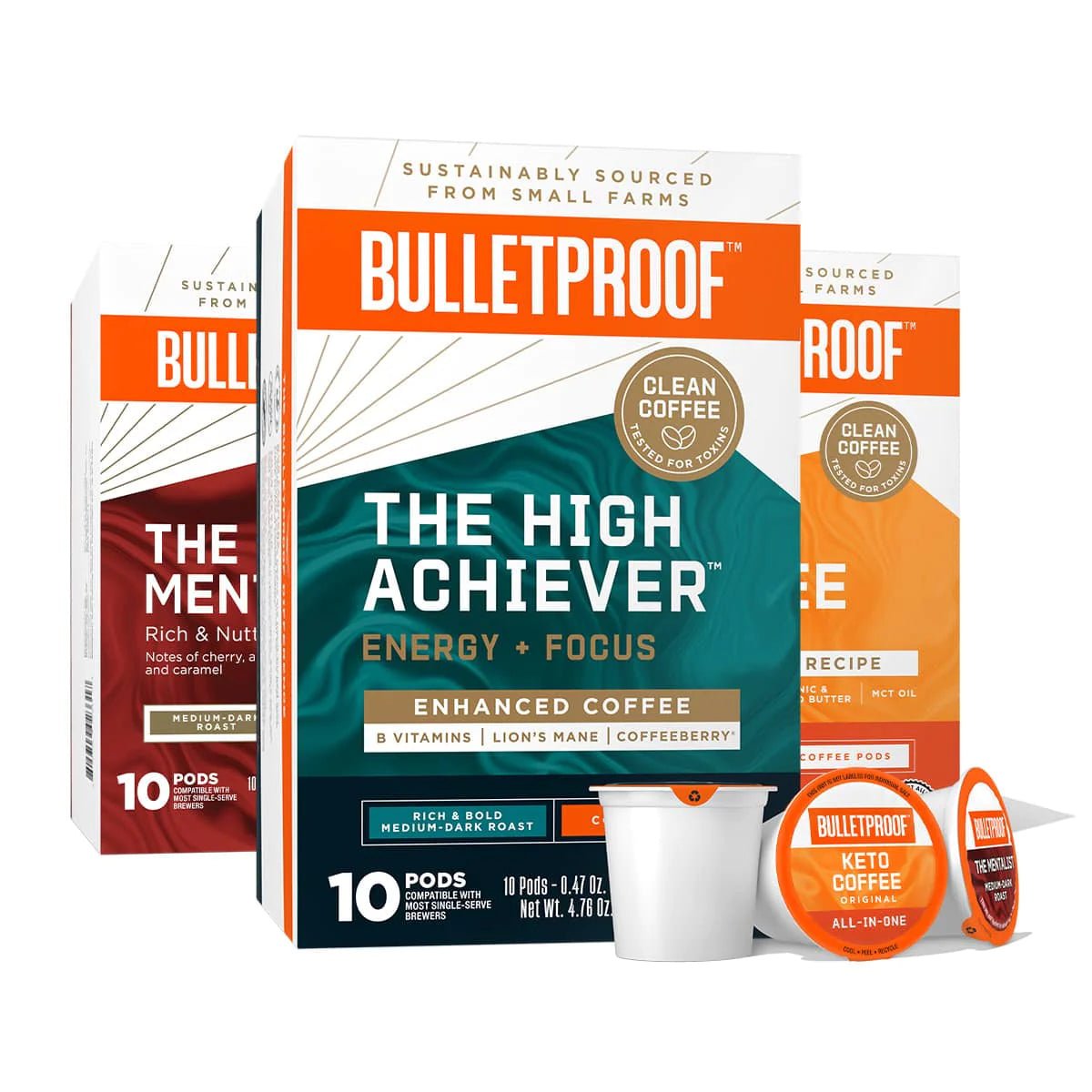 Bulletproof コーヒーポッド3パック、各10個入り EACH COFFEE PODS VARIETY PACK - HAPIVERI