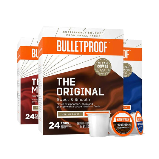 Bulletproof 3パック、各24ポッド入りバラエティパック EACH COFFEE PODS VARIETY PACK - HAPIVERI