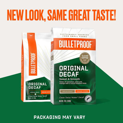 Bulletproof オリジナルデカフェ、ミディアムロースト 340g GROUND COFFEE THE ORIGINAL DECAF, MEDIUM ROAST - HAPIVERI