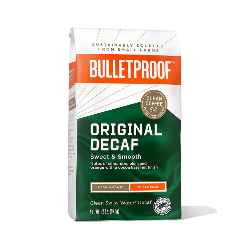 Bulletproof オリジナルデカフェ、ミディアムロースト 340g WHOLE BEAN COFFEE ORIGINAL DECAF, MEDIUM ROAST - HAPIVERI